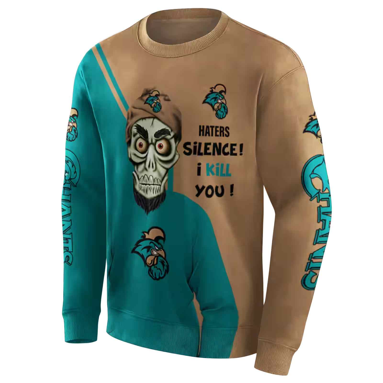 coastal carolina chanticleers achmed skull green hoodie new arrival