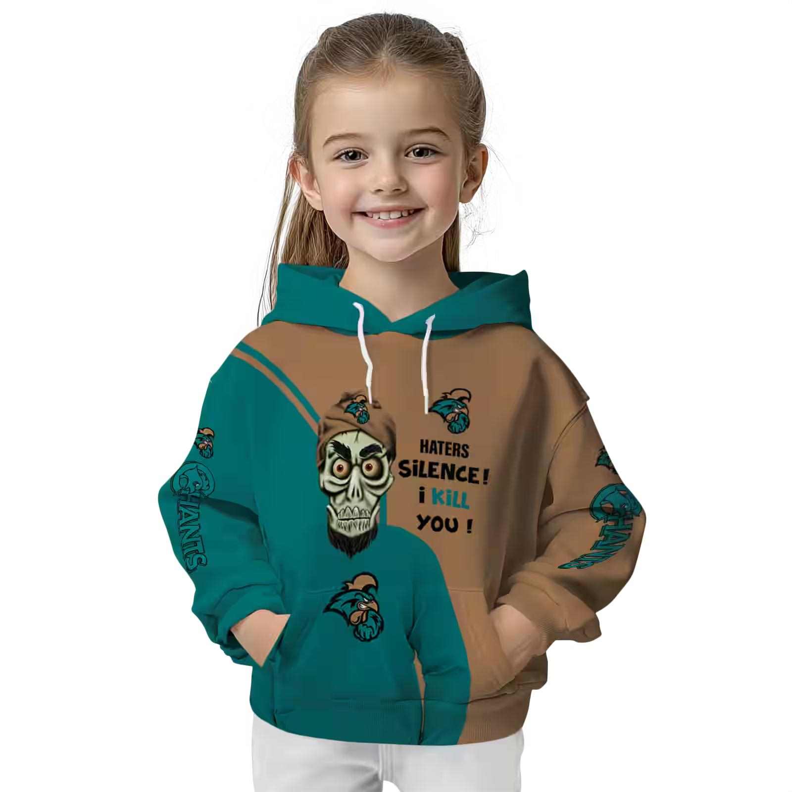 coastal carolina chanticleers achmed skull green hoodie top rated