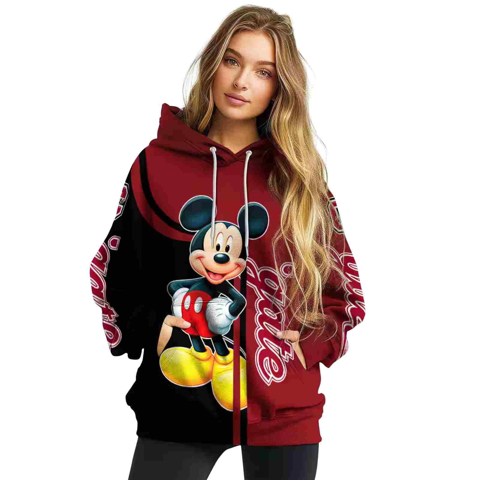 colgate raiders mickey mouse maroon black hoodie high quality