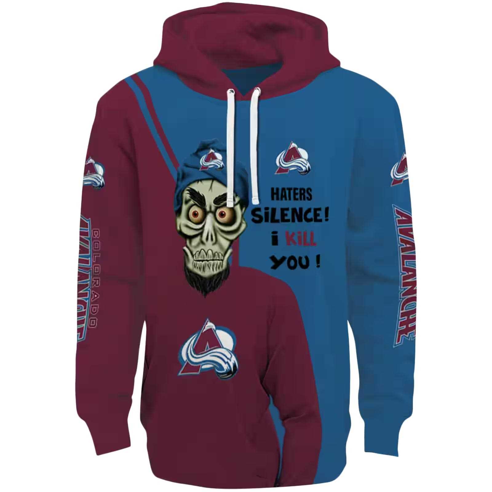 Colorado Avalanche Achmed Skull Burgundy Hoodie