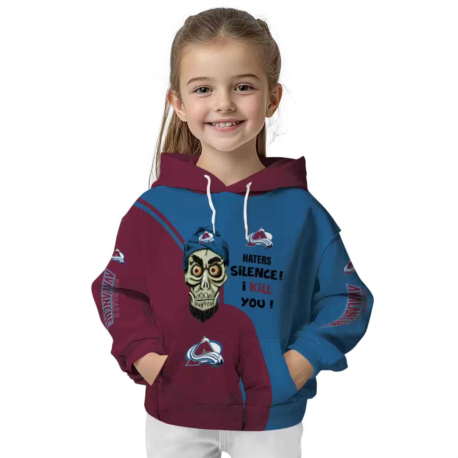 colorado avalanche achmed skull burgundy hoodie top rated