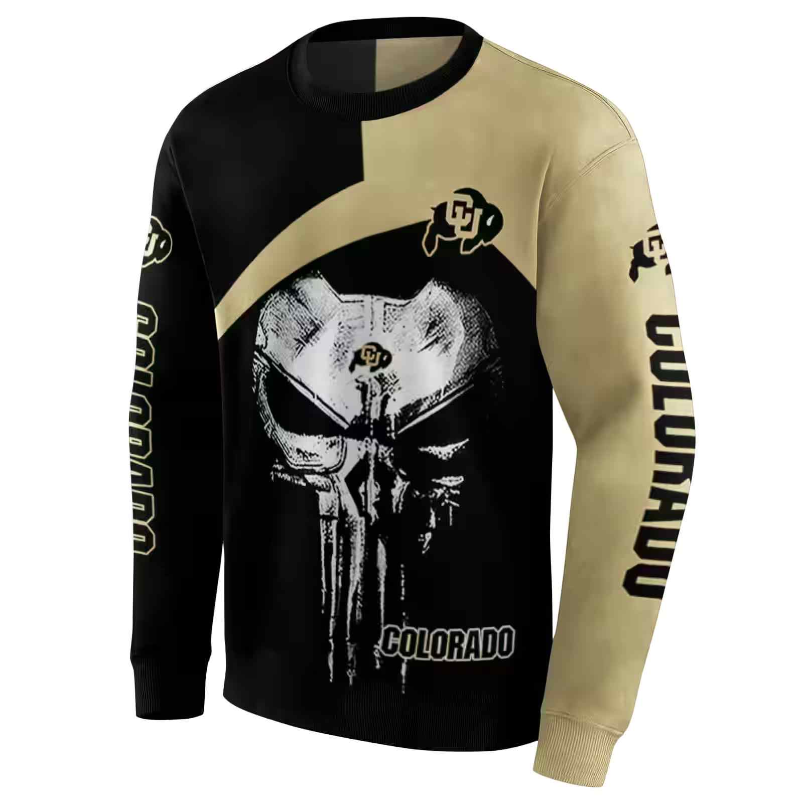 colorado buffaloes skull punisher black hoodie new arrival