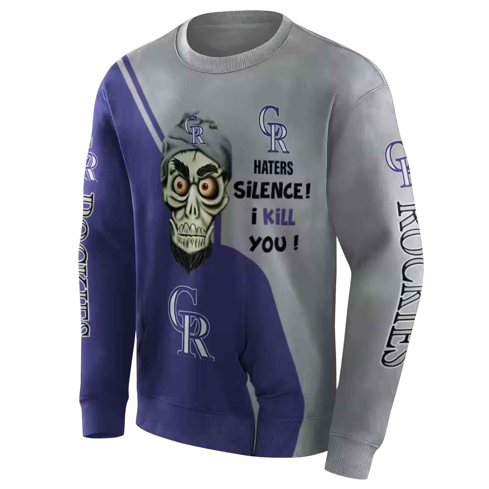 colorado rockies achmed skull blue hoodie new arrival