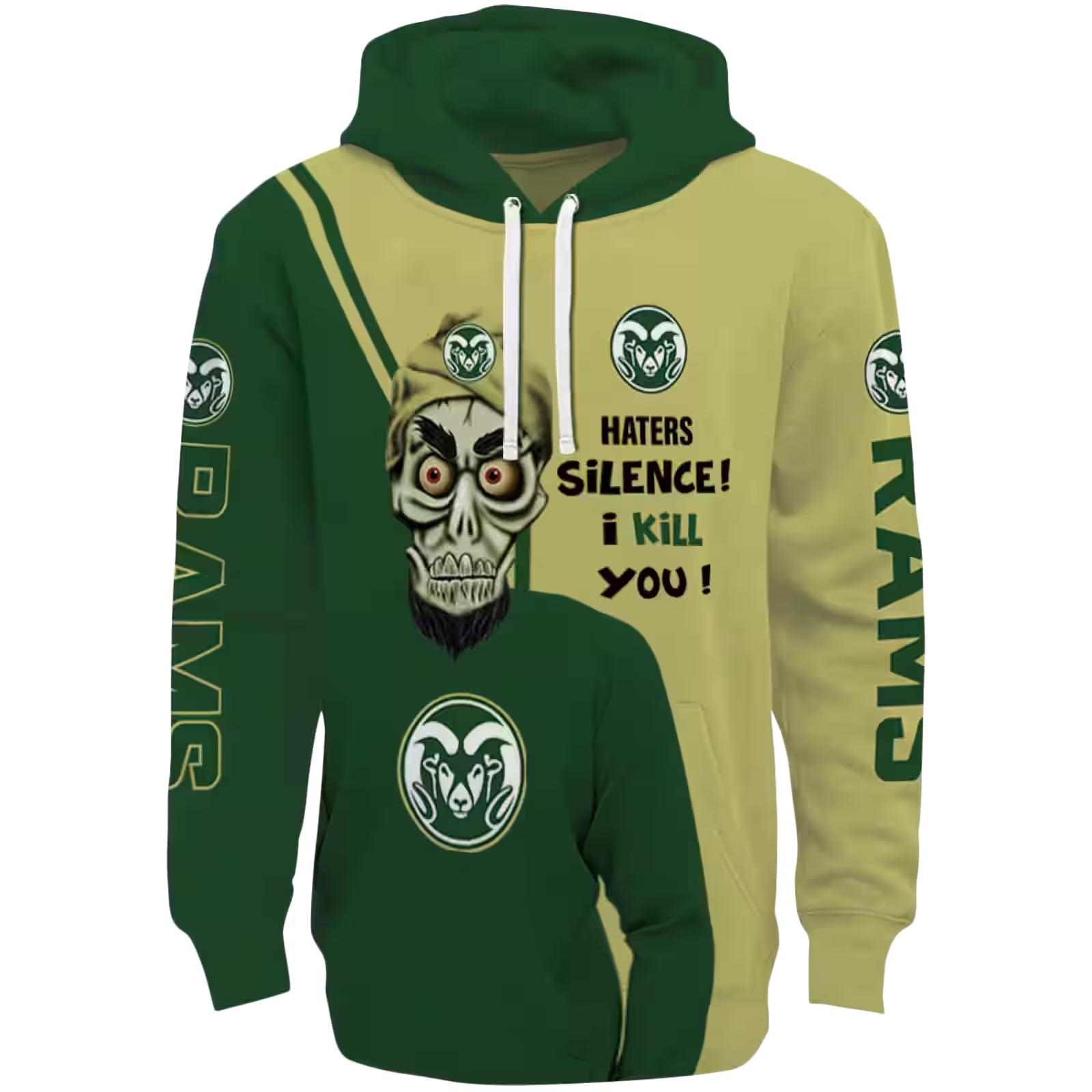 Colorado State Rams Achmed Skull Green Hoodie