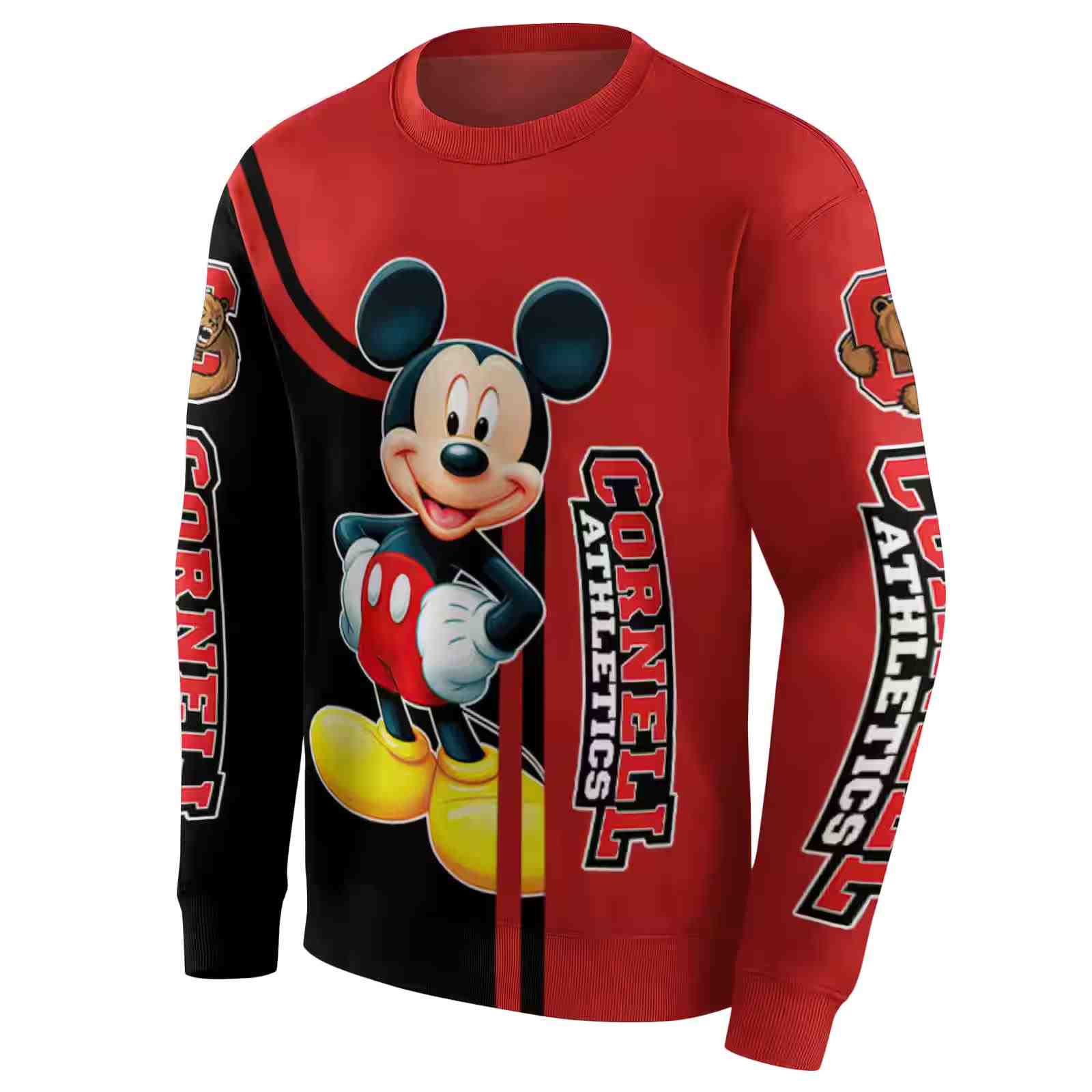 cornell big red mickey mouse red black hoodie new arrival