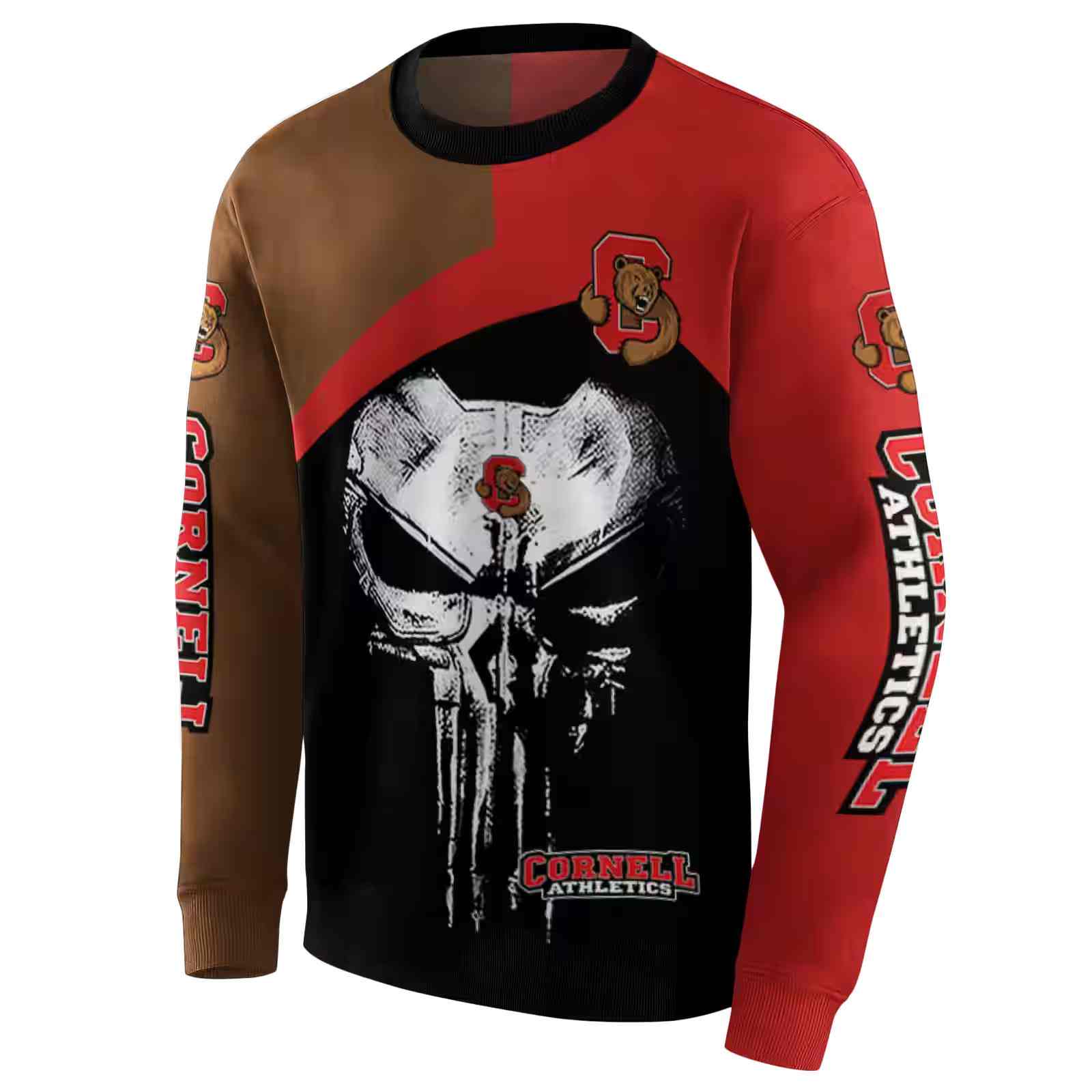 cornell big red skull punisher brown black hoodie new arrival