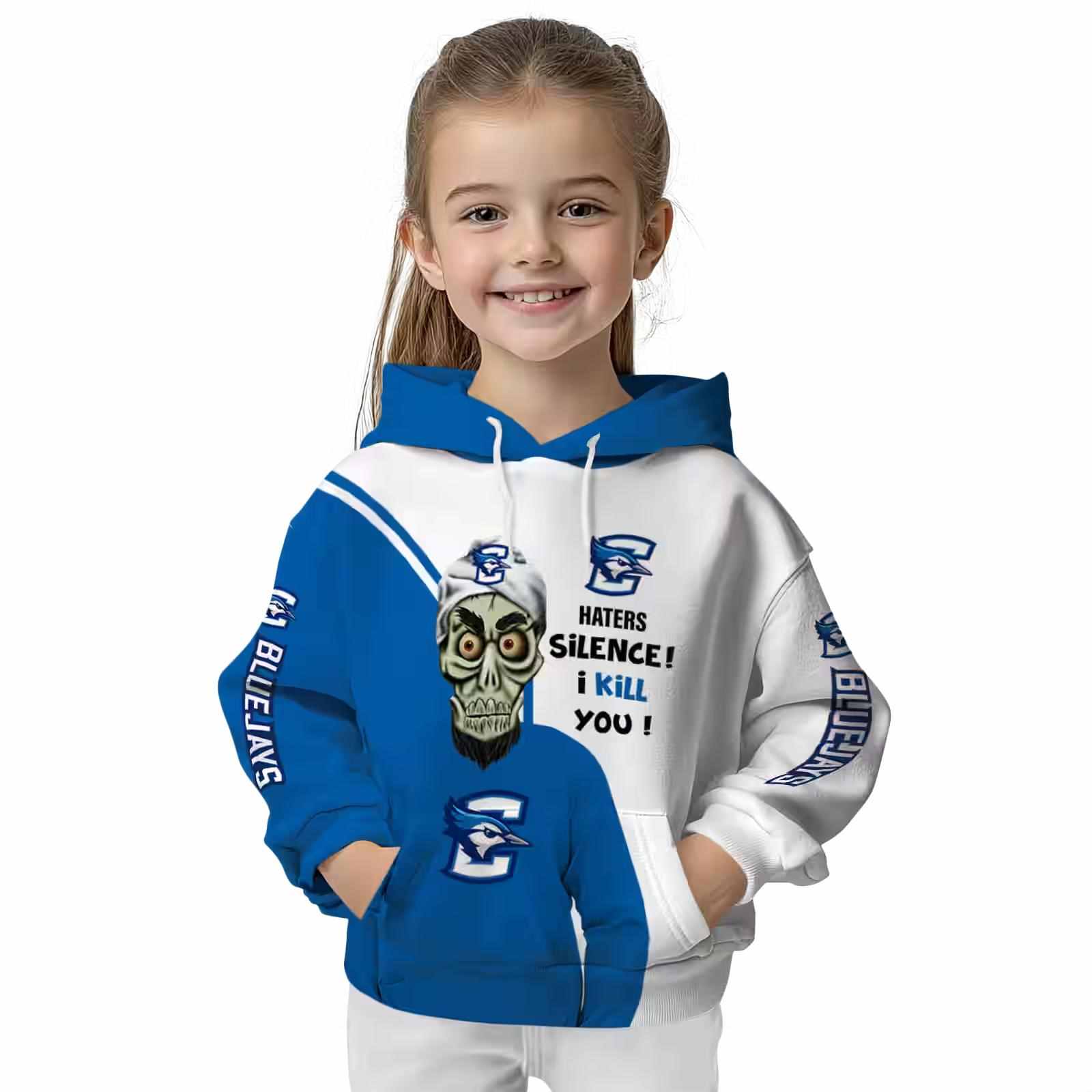 creighton bluejays achmed skull blue hoodie top rated