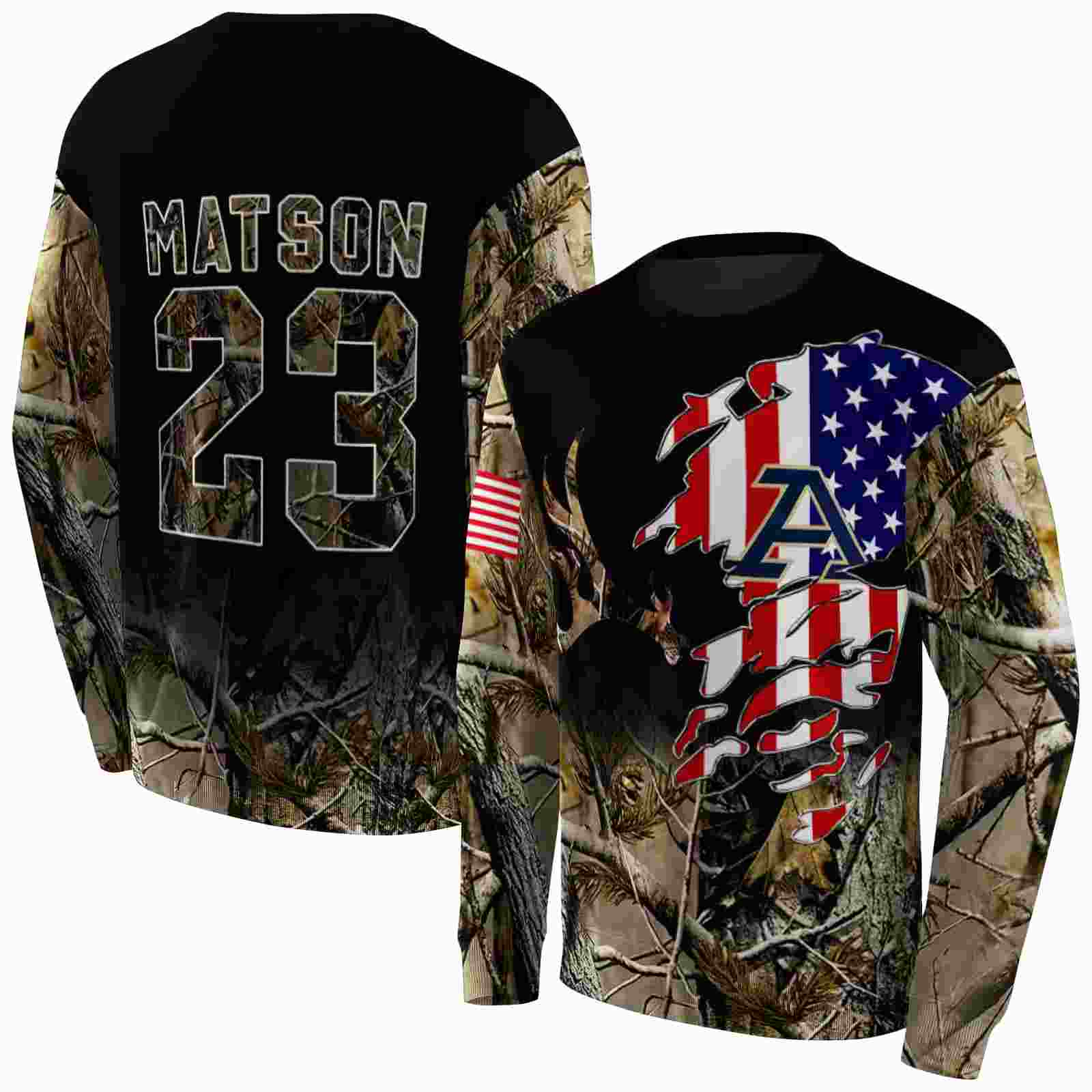 custom akron zips tree camo hoodie premium grade