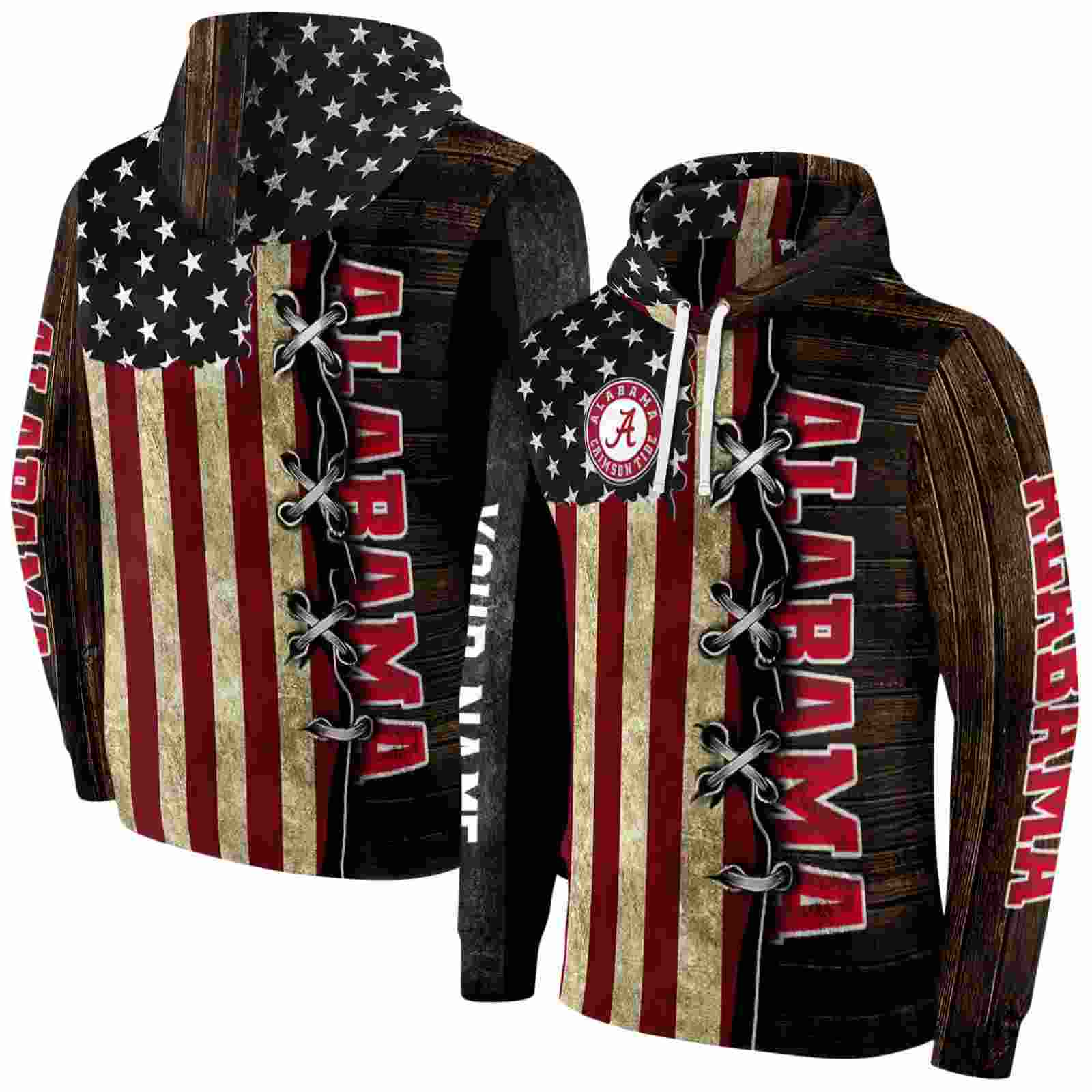 custom alabama crimson tide american pride hoodie fashion forward