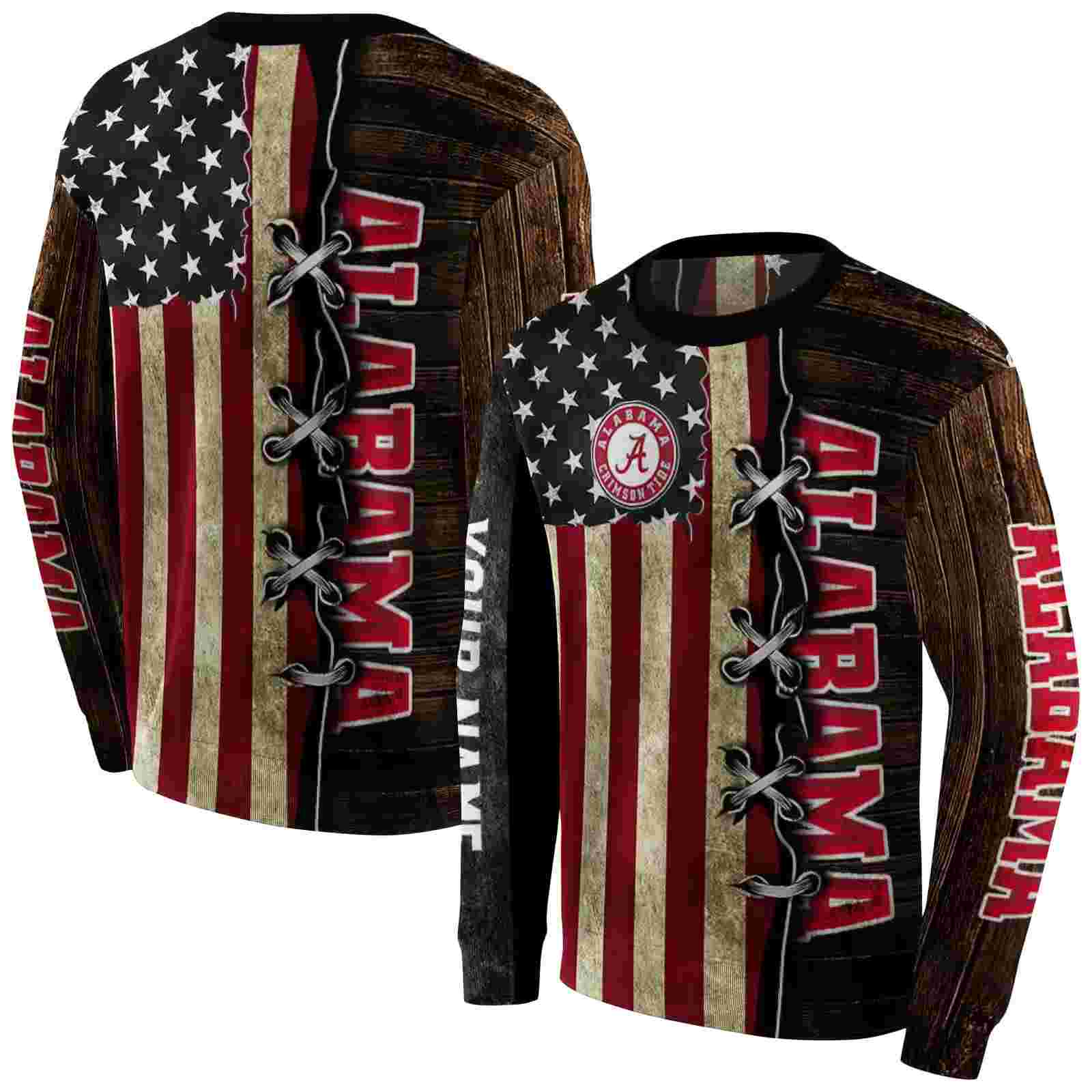 custom alabama crimson tide american pride hoodie premium grade