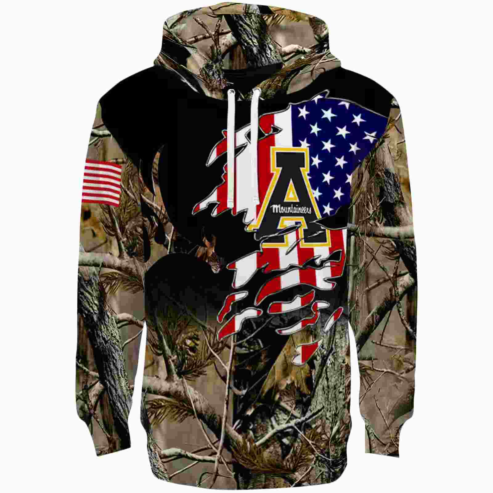 custom appalachian state mountaineers tree camo hoodie best selling