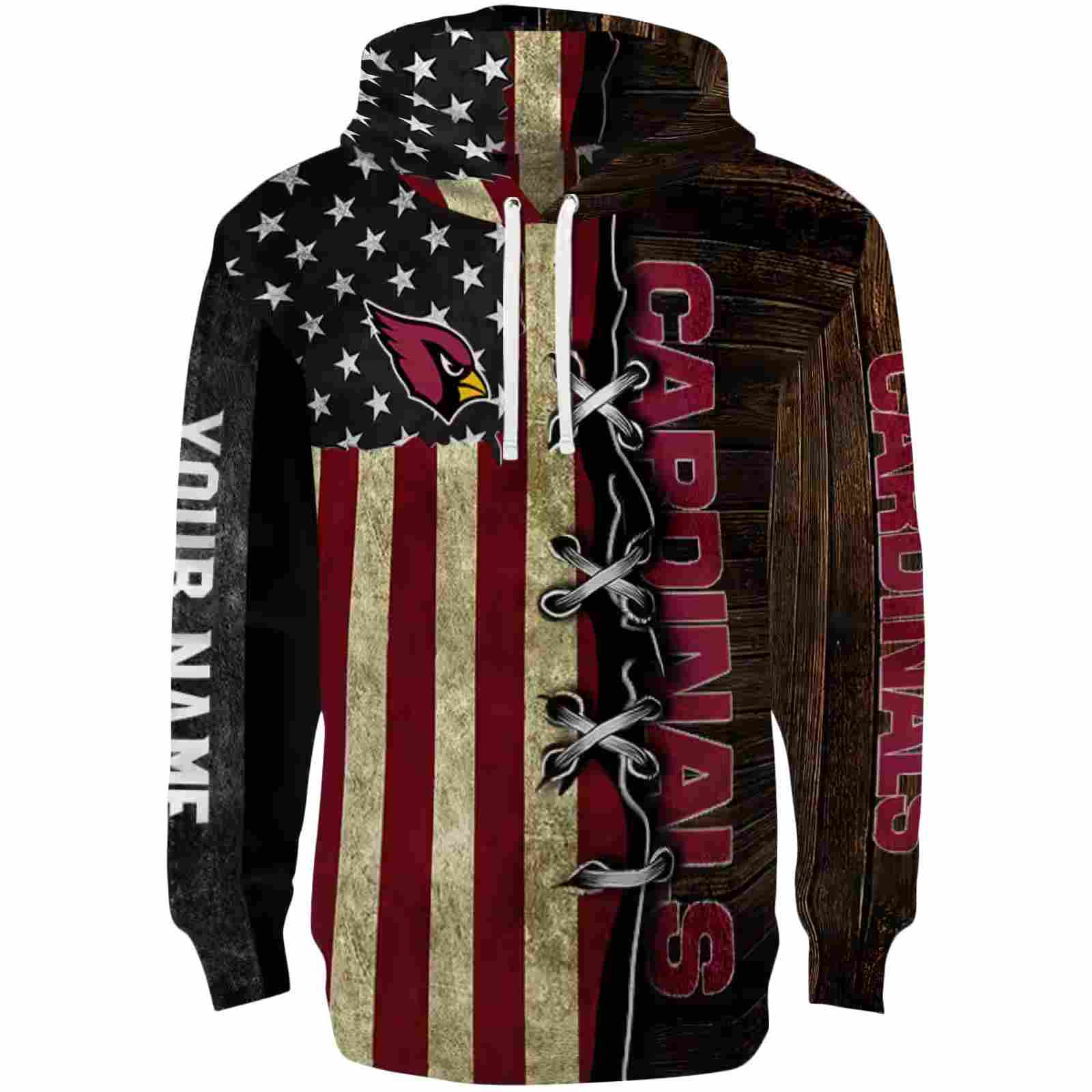 Custom Arizona Cardinals American Pride Hoodie