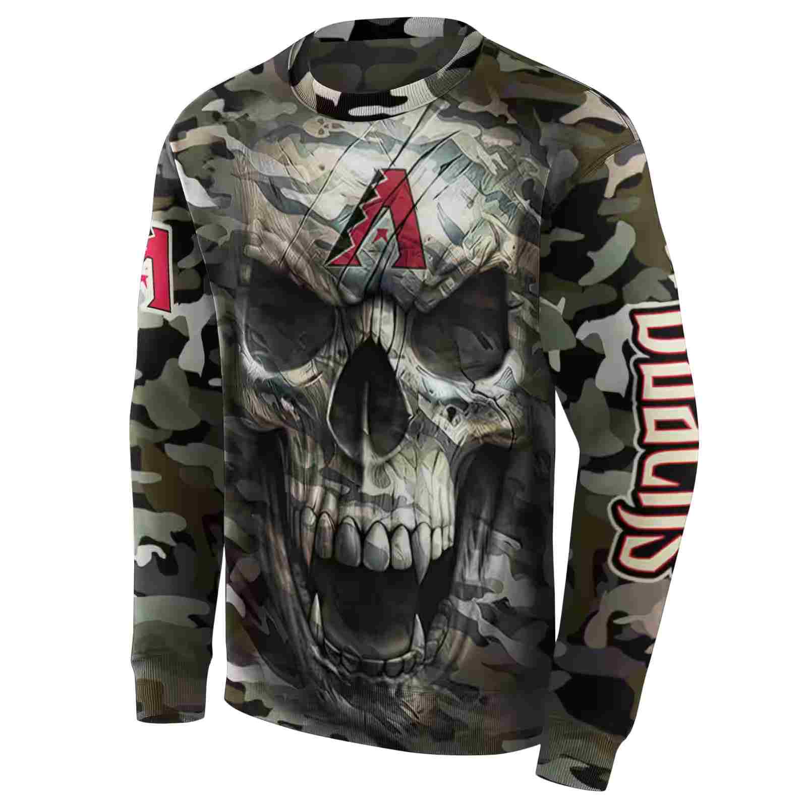 custom arizona diamondbacks camo skull hoodie new arrival