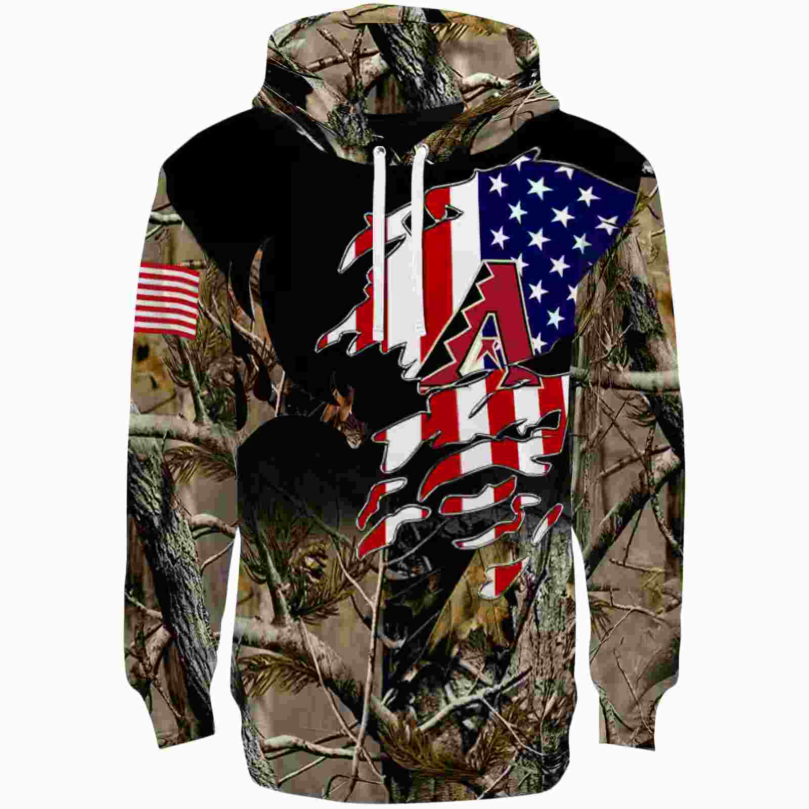 Custom Arizona Diamondbacks Tree Camo Hoodie