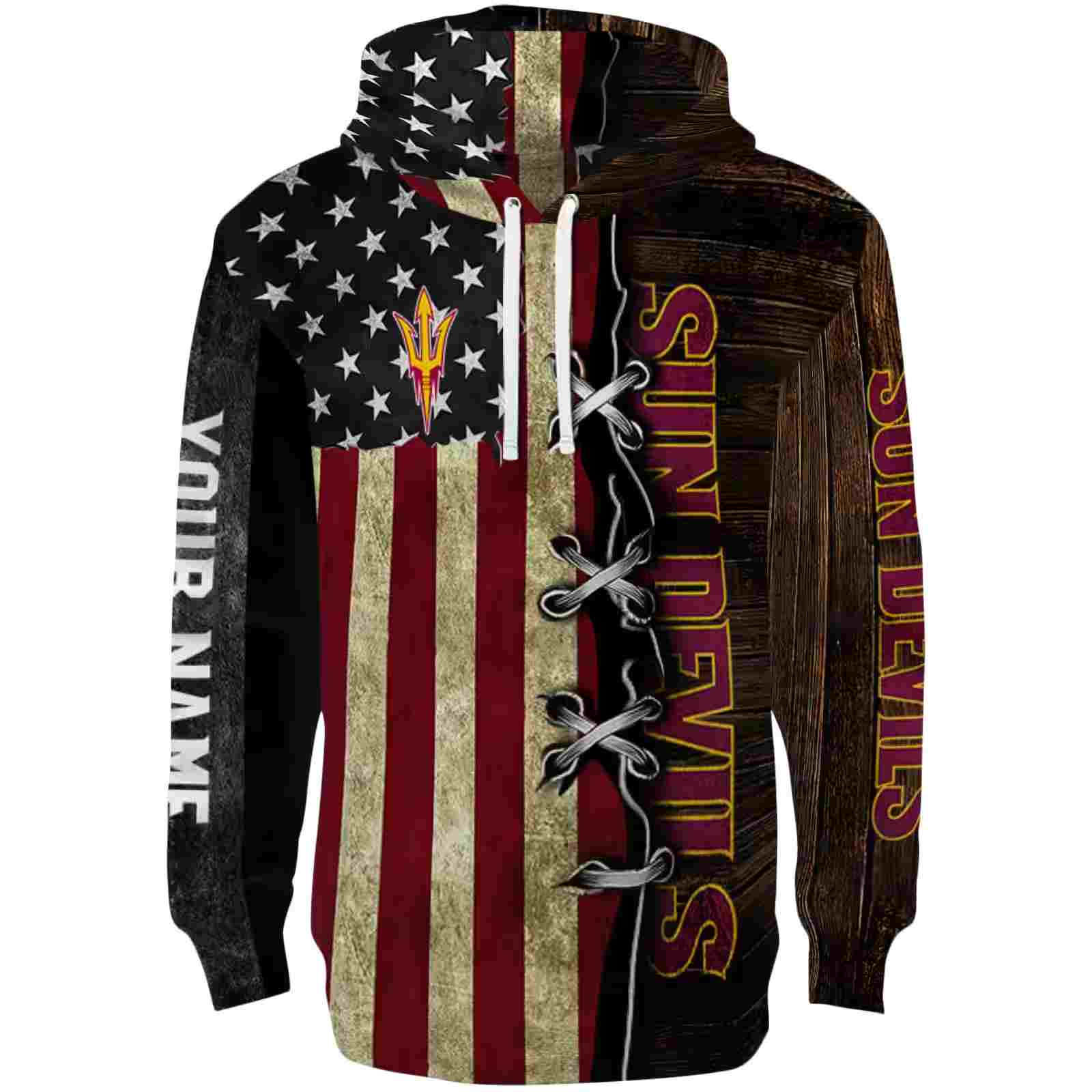 Custom Arizona State Sun Devils American Pride Hoodie