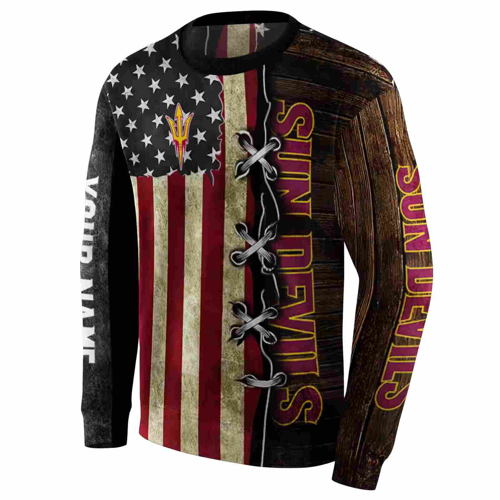 custom arizona state sun devils american pride hoodie new arrival