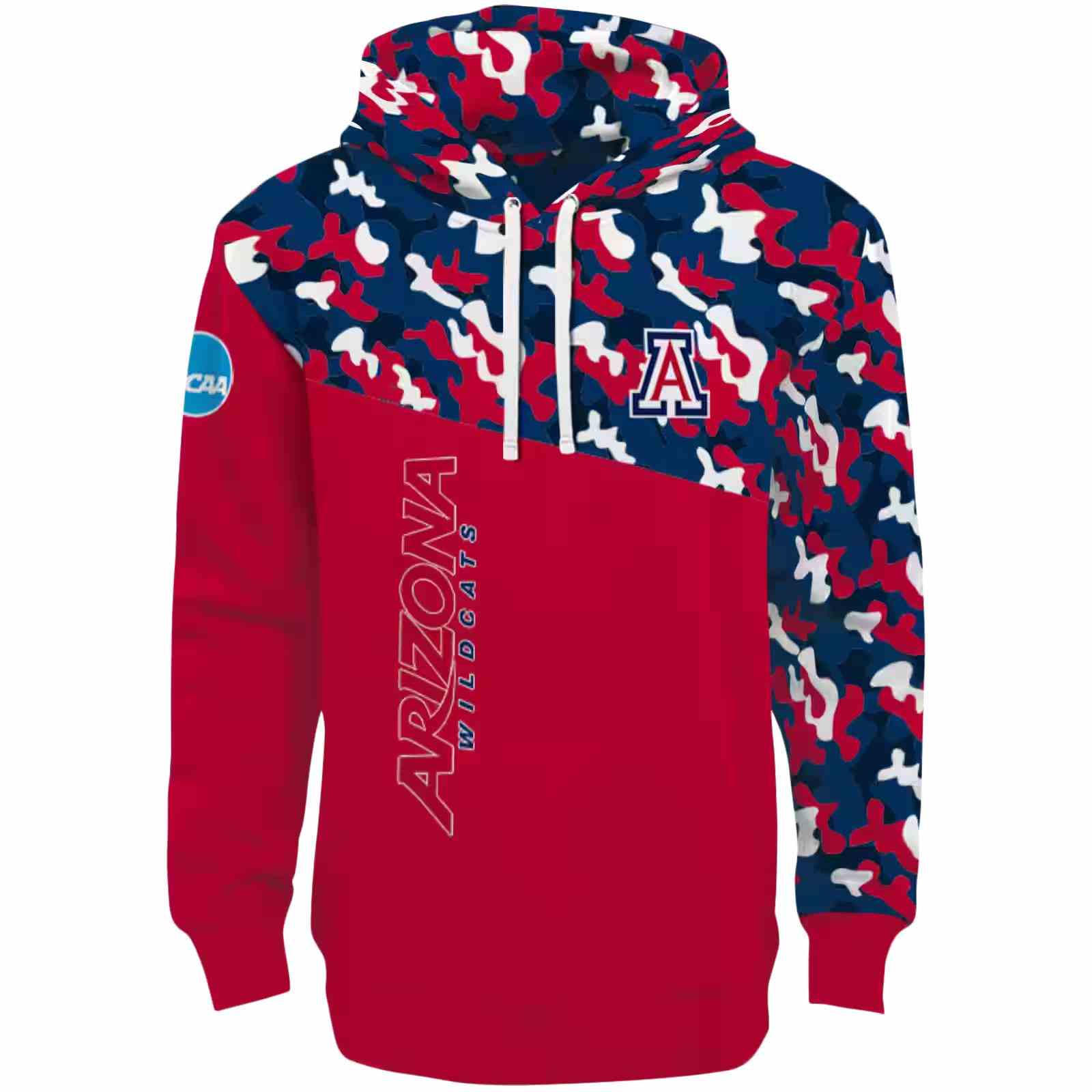 Custom Arizona Wildcats Camo Pattern Red Hoodie