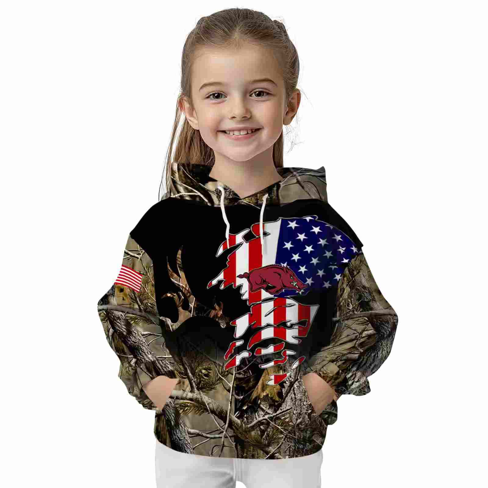 custom arkansas razorbacks tree camo hoodie top rated