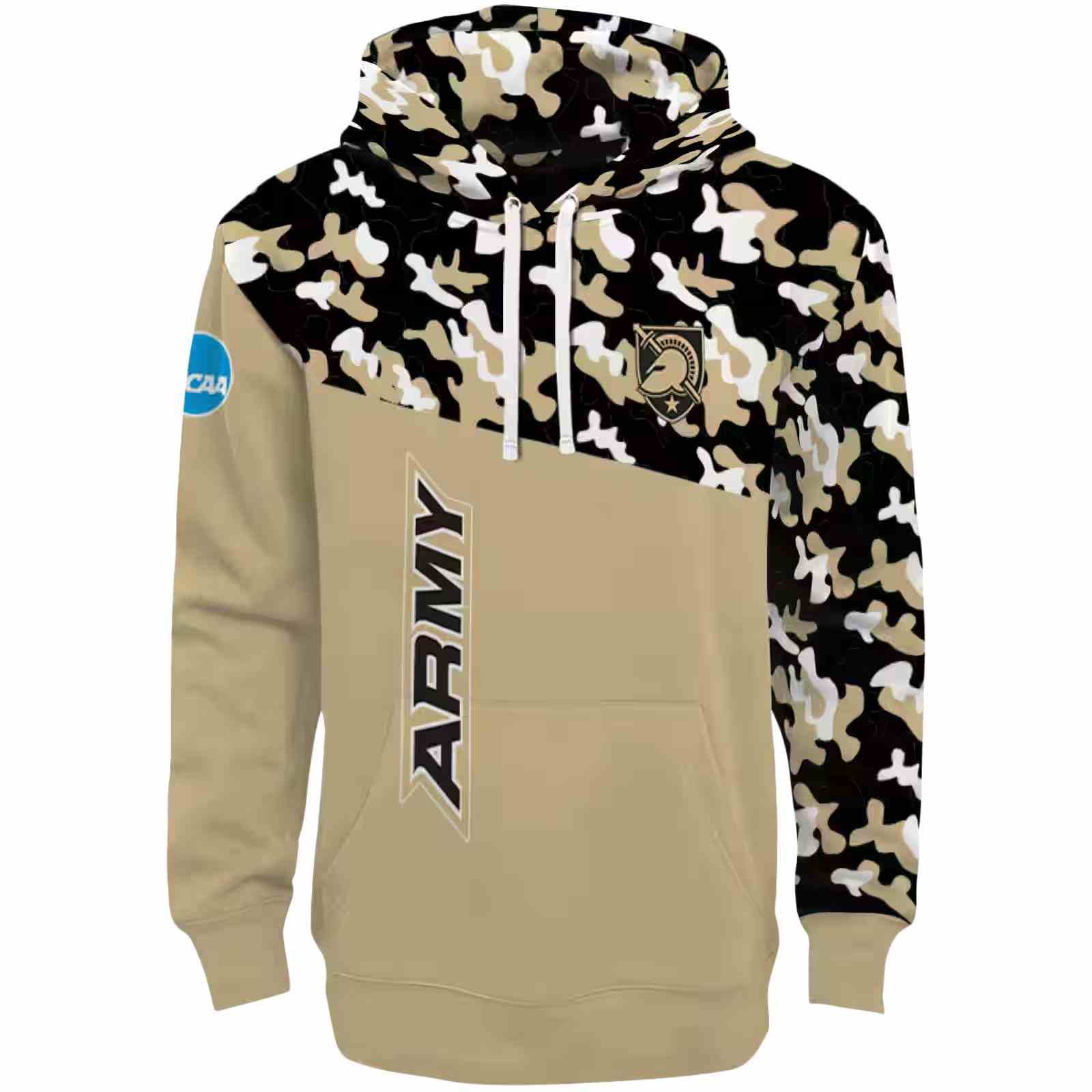 Custom Army Black Knights Camo Pattern Gold Hoodie