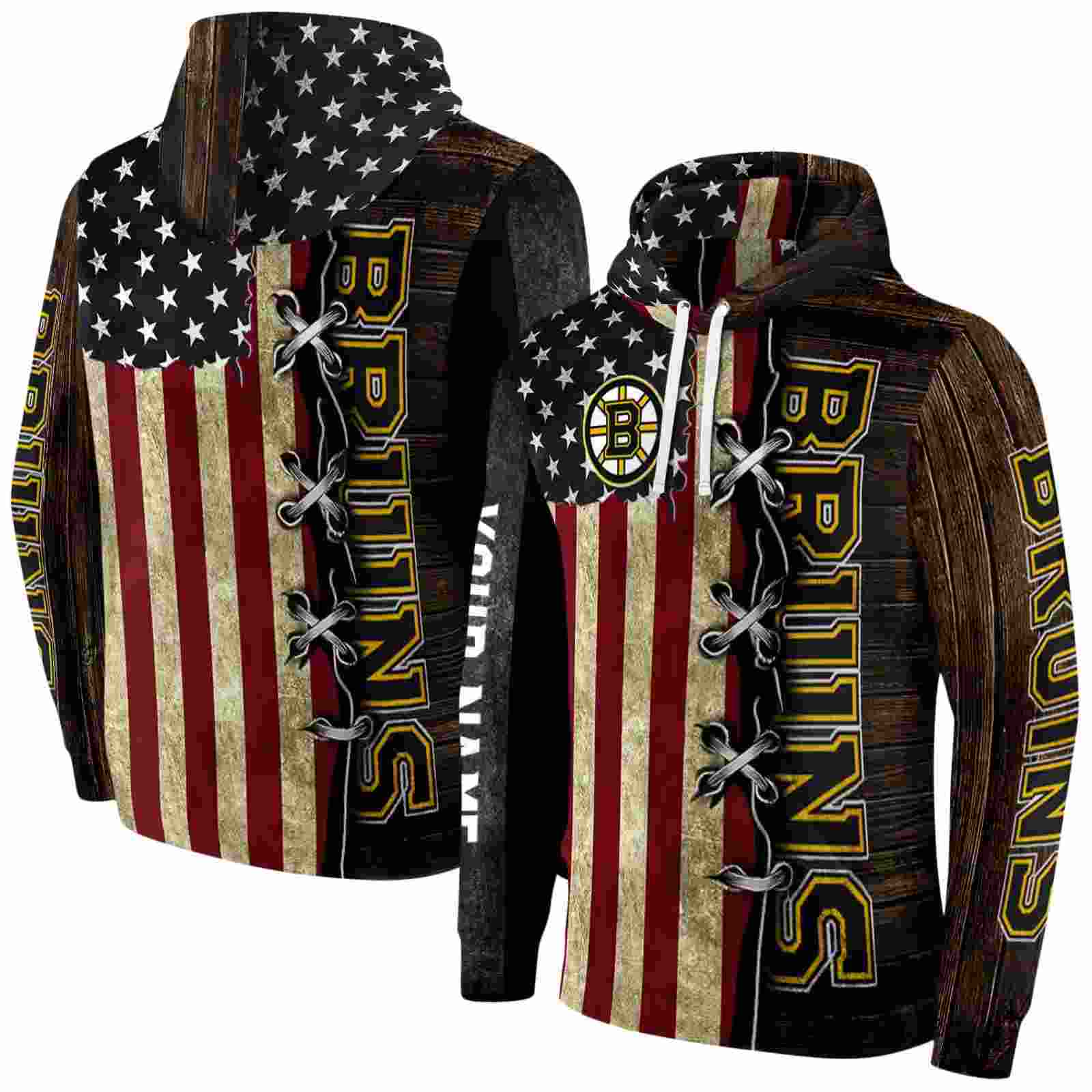 custom boston bruins american pride hoodie fashion forward