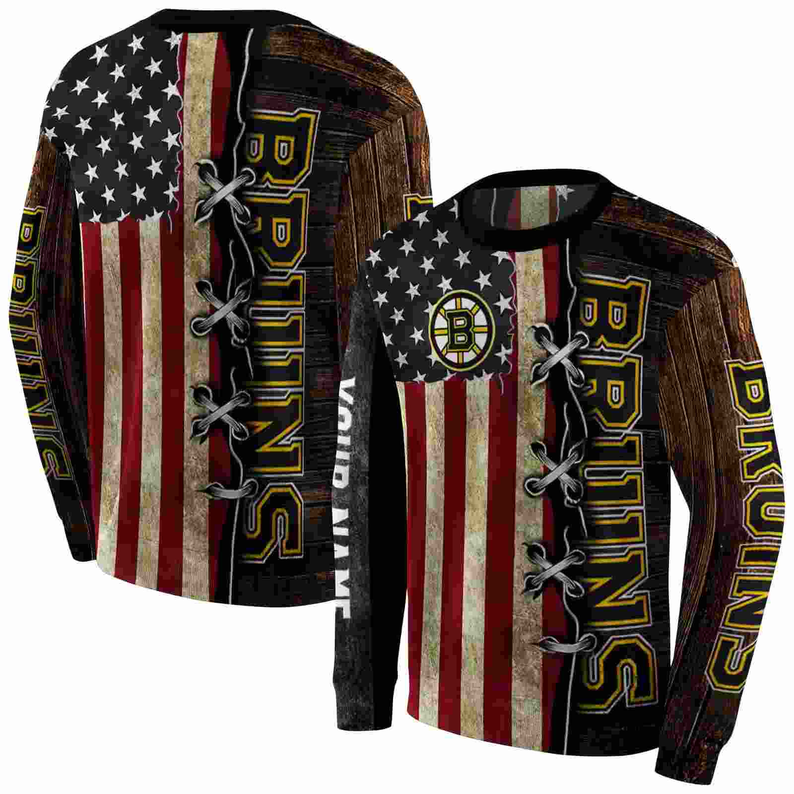 custom boston bruins american pride hoodie premium grade