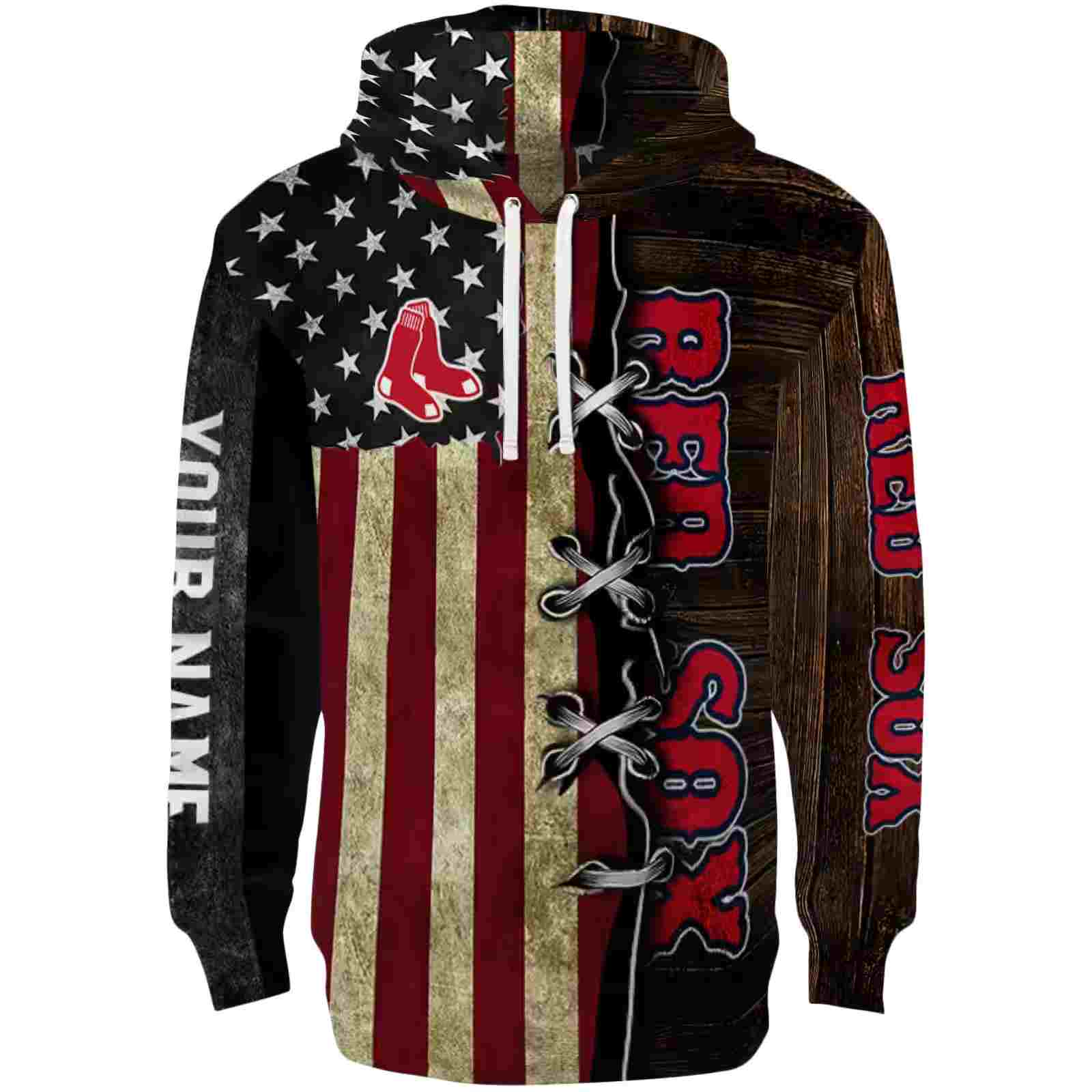 Custom Boston Red Sox American Pride Hoodie