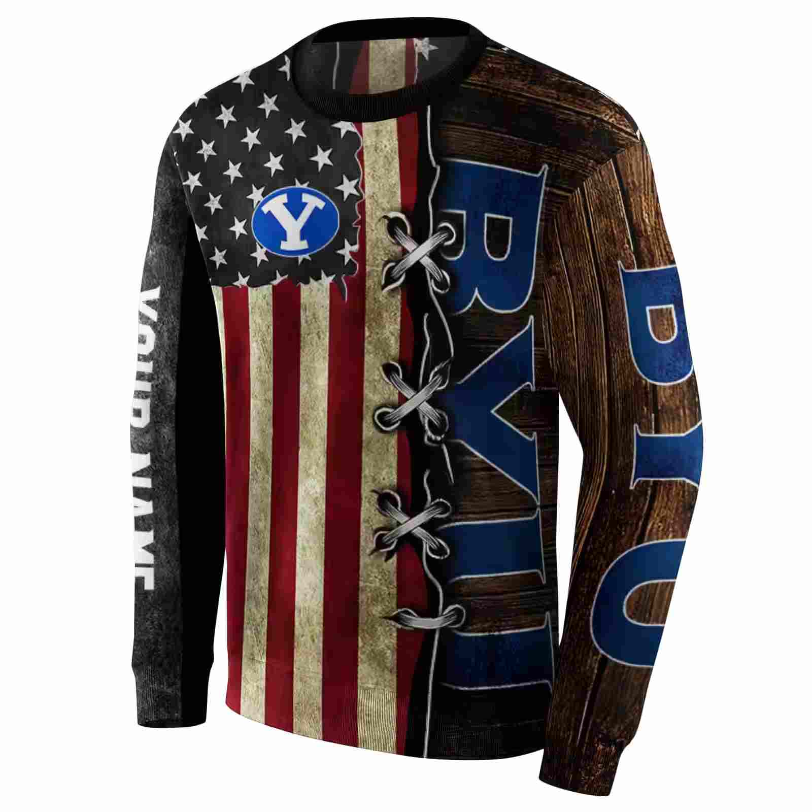 custom byu cougars american pride hoodie new arrival