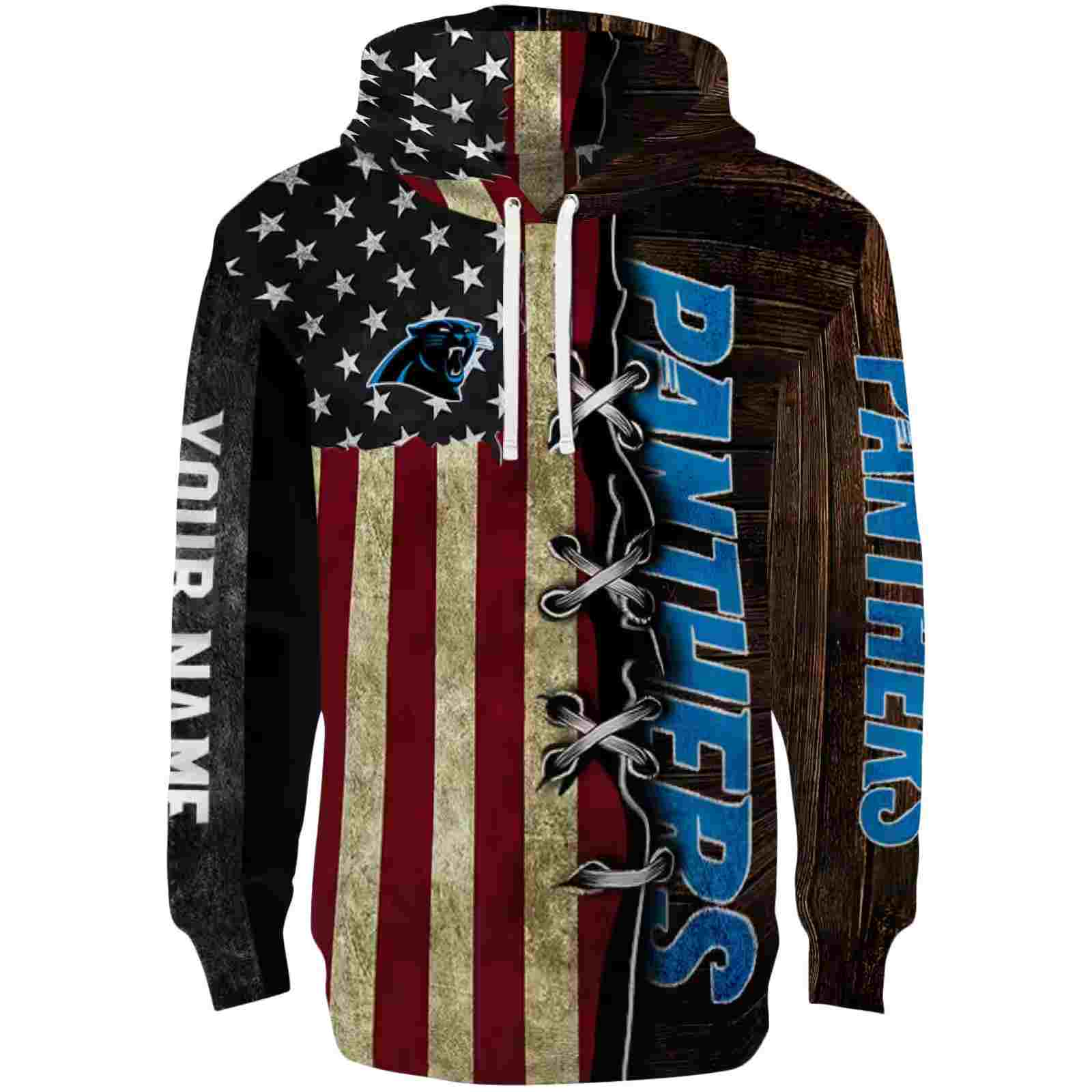 Custom Carolina Panthers American Pride Hoodie