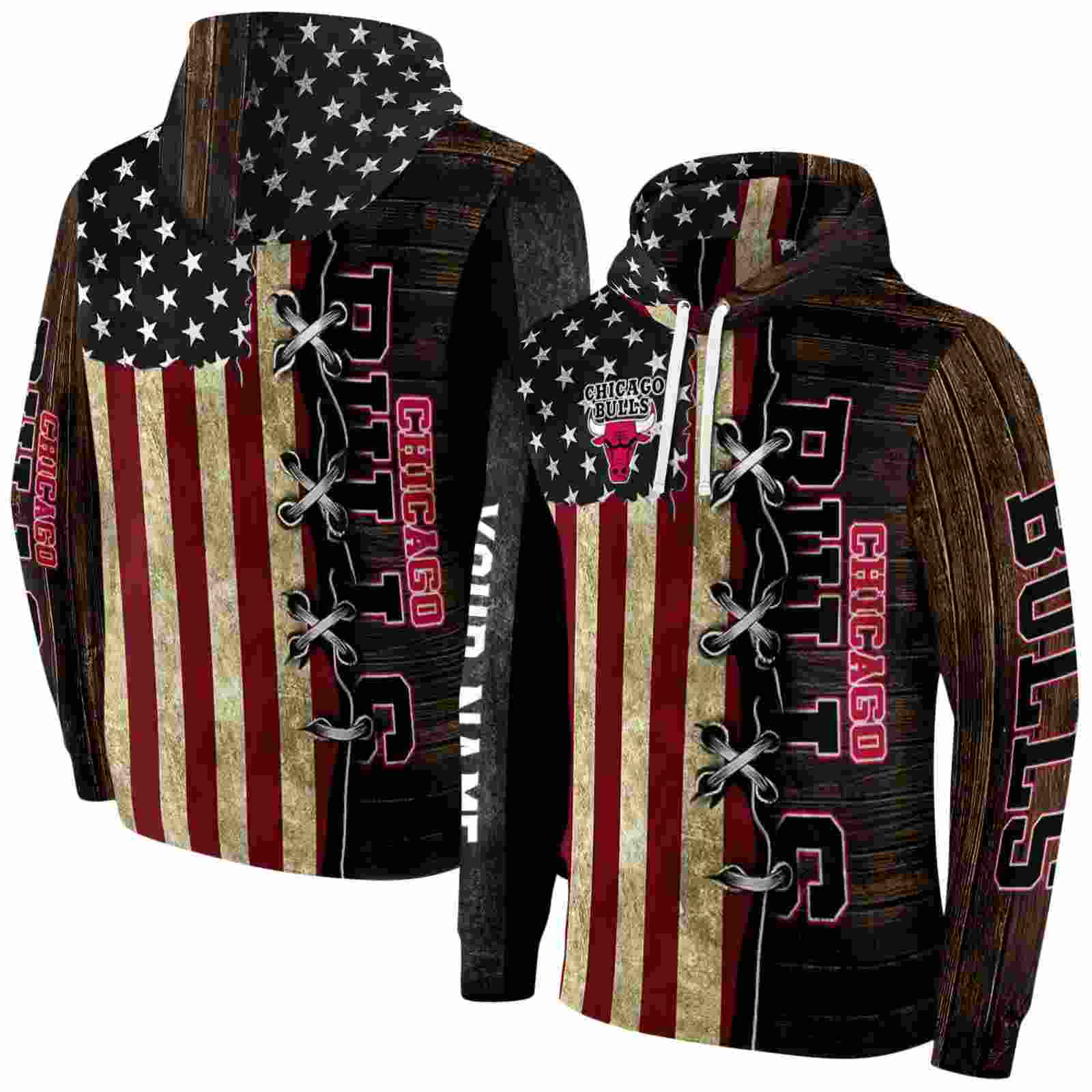 custom chicago bulls american pride hoodie fashion forward