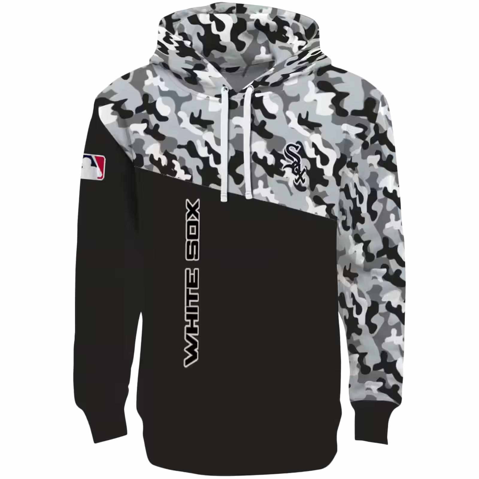 Custom Chicago White Sox Camo Pattern Black Hoodie