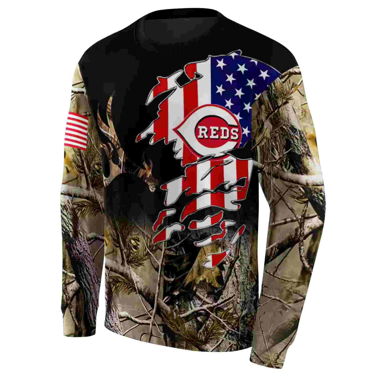 custom cincinnati reds tree camo hoodie new arrival