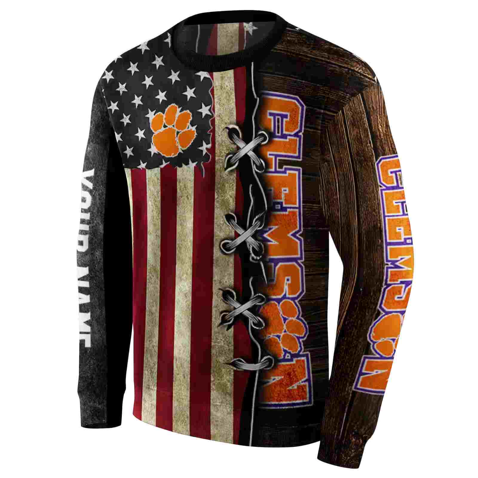 custom clemson tigers american pride hoodie new arrival