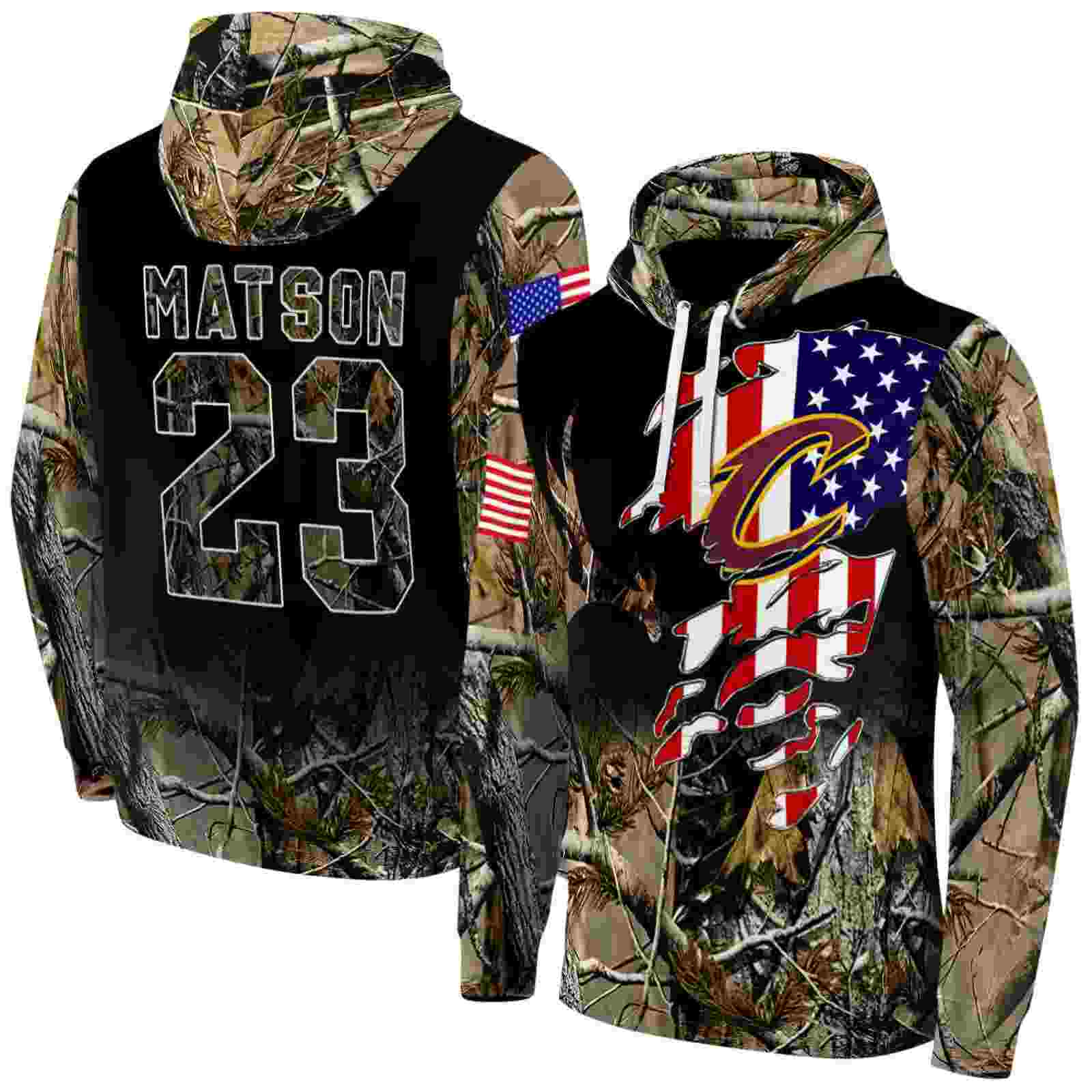 custom cleveland cavaliers tree camo hoodie fashion forward