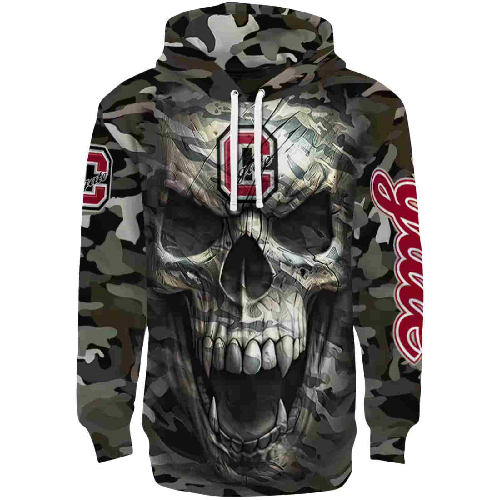 Custom Colgate Raiders Camo Skull Hoodie