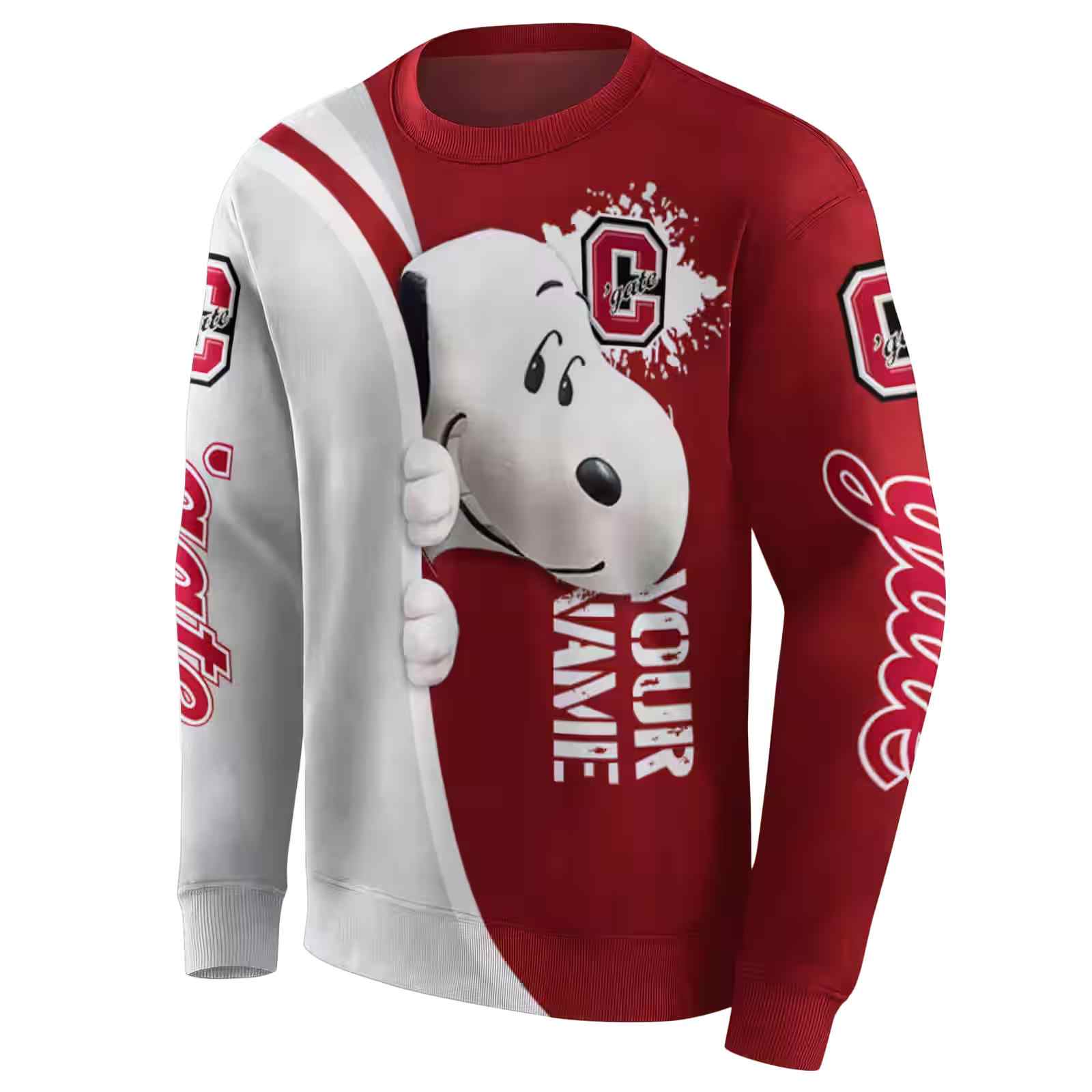 custom colgate raiders peeking snoopy maroon hoodie new arrival