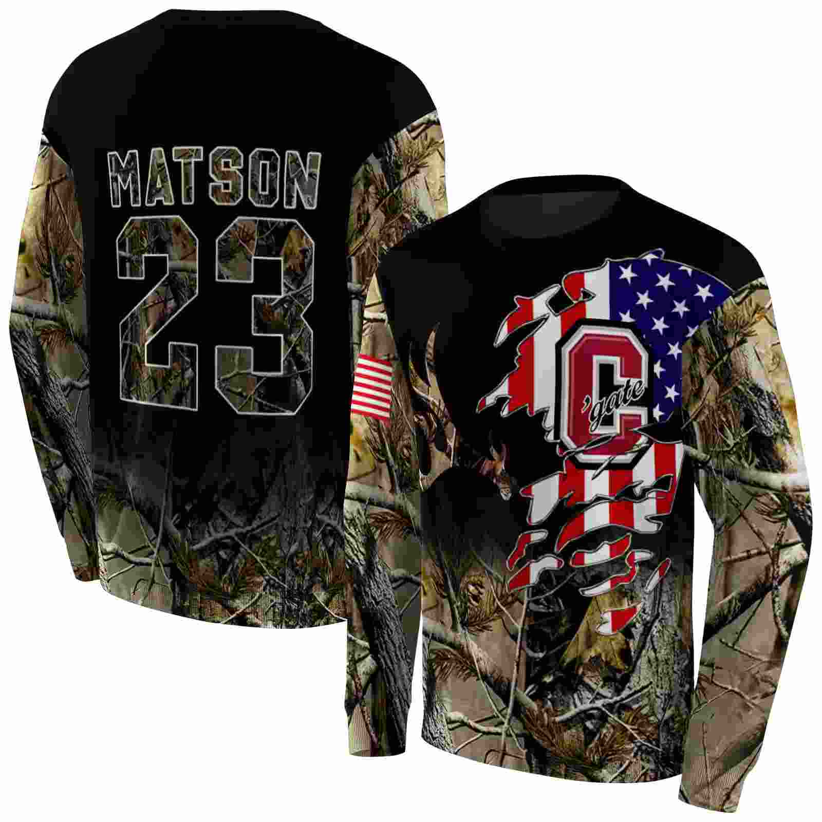 custom colgate raiders tree camo hoodie premium grade