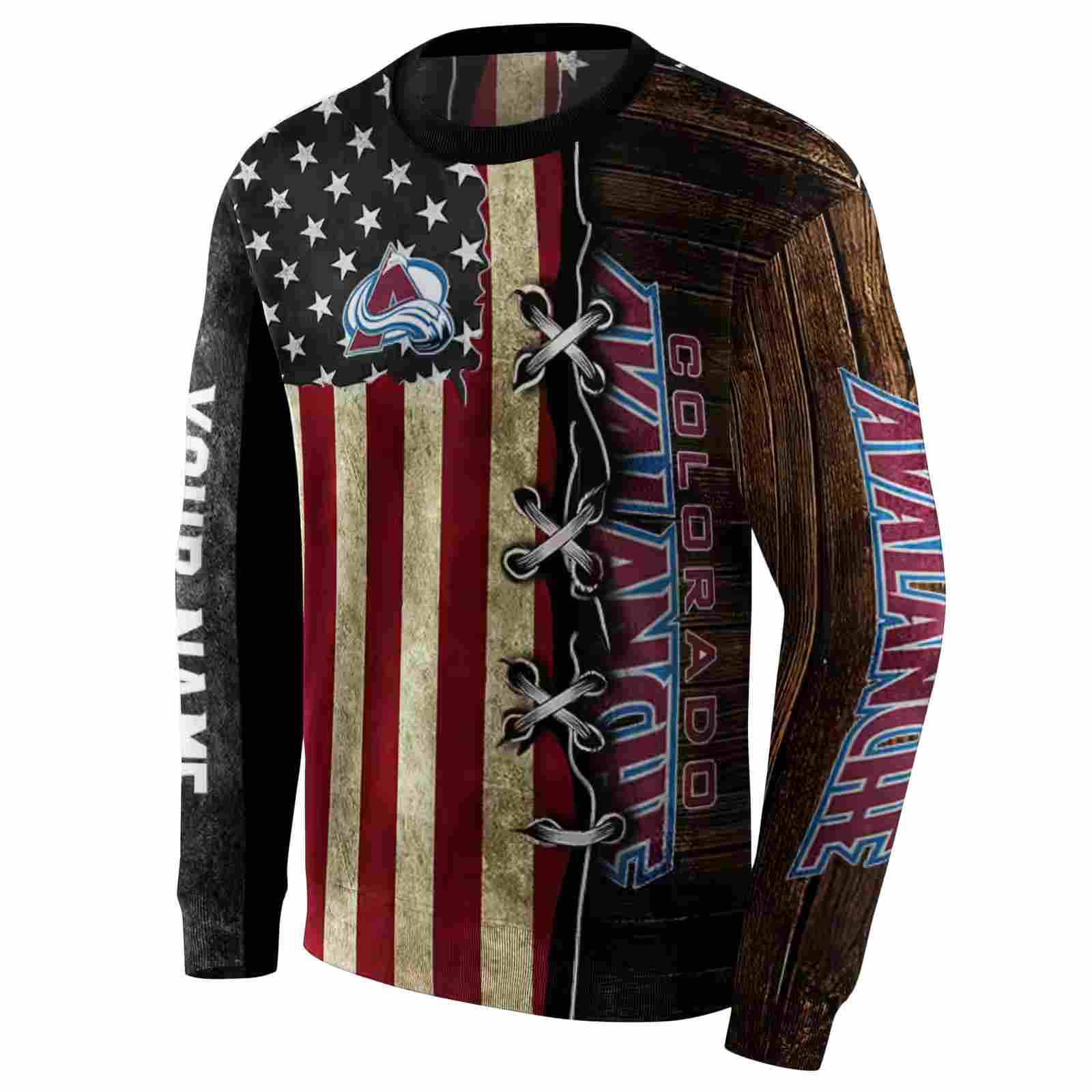 custom colorado avalanche american pride hoodie new arrival