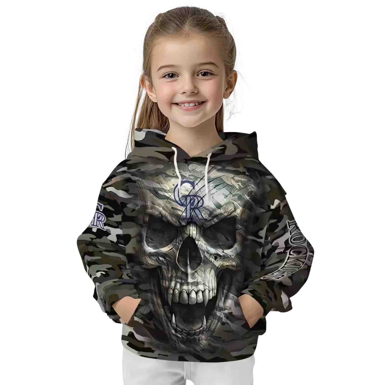 custom colorado rockies camo skull hoodie top rated