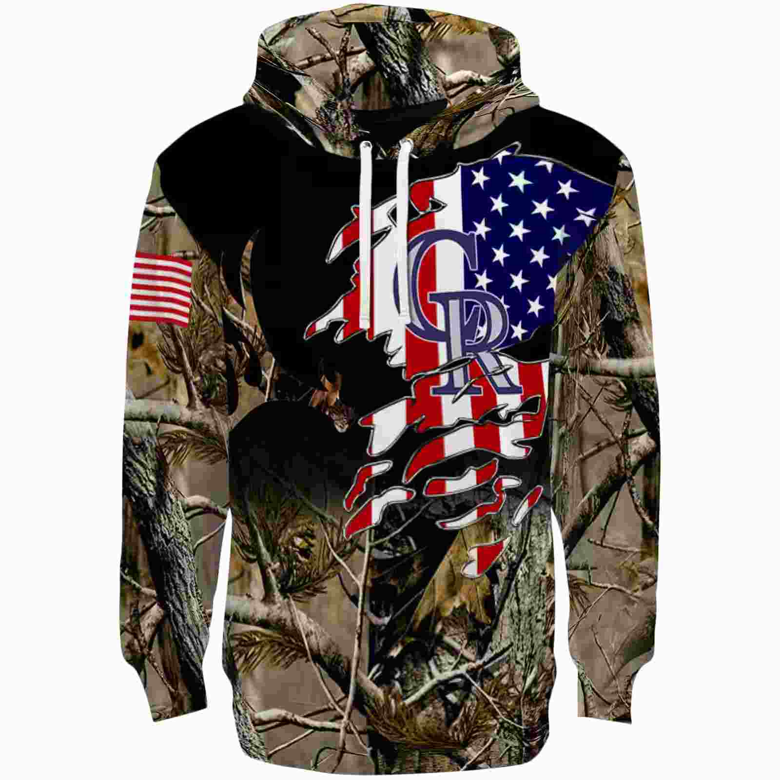 Custom Colorado Rockies Tree Camo Hoodie