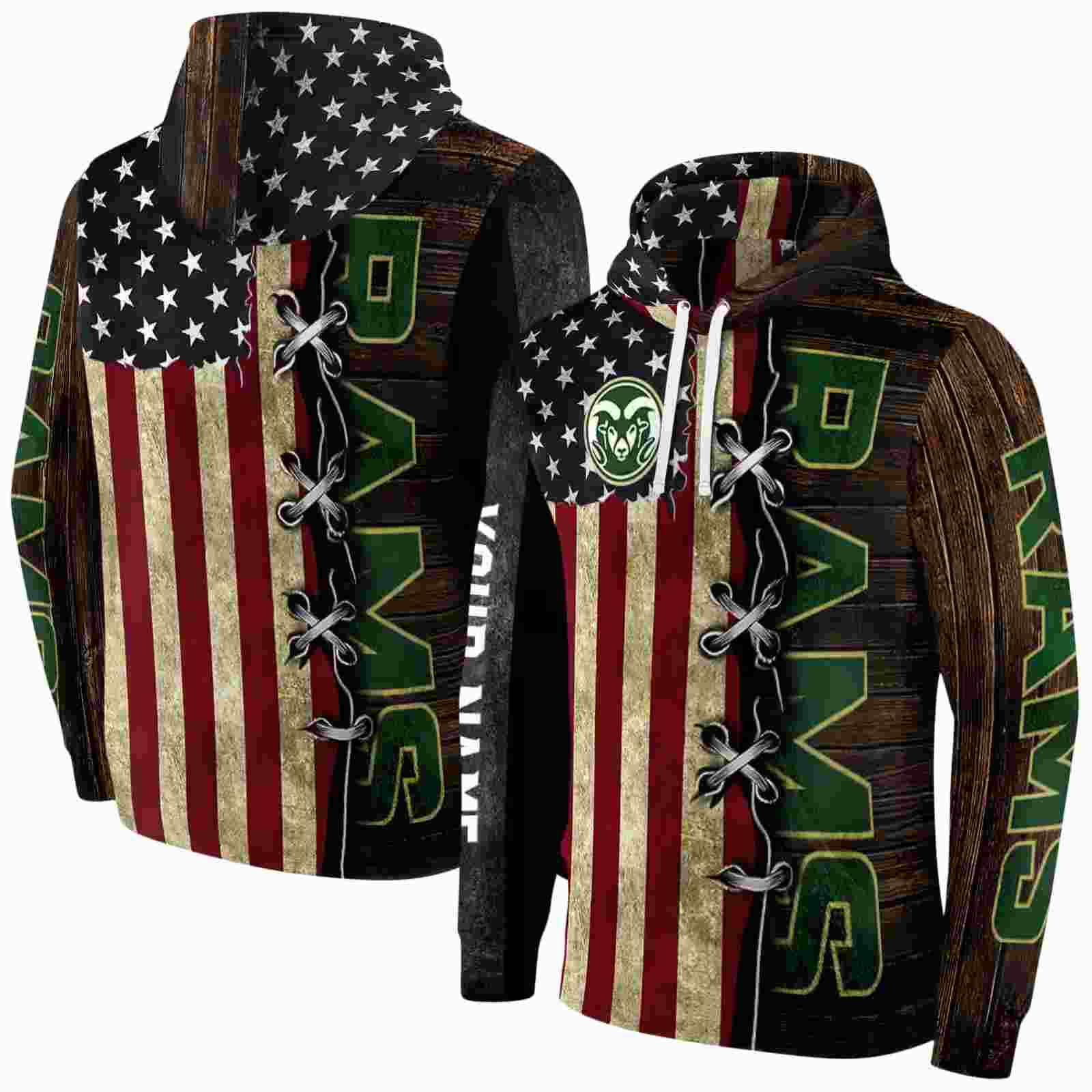 custom colorado state rams american pride hoodie fashion forward