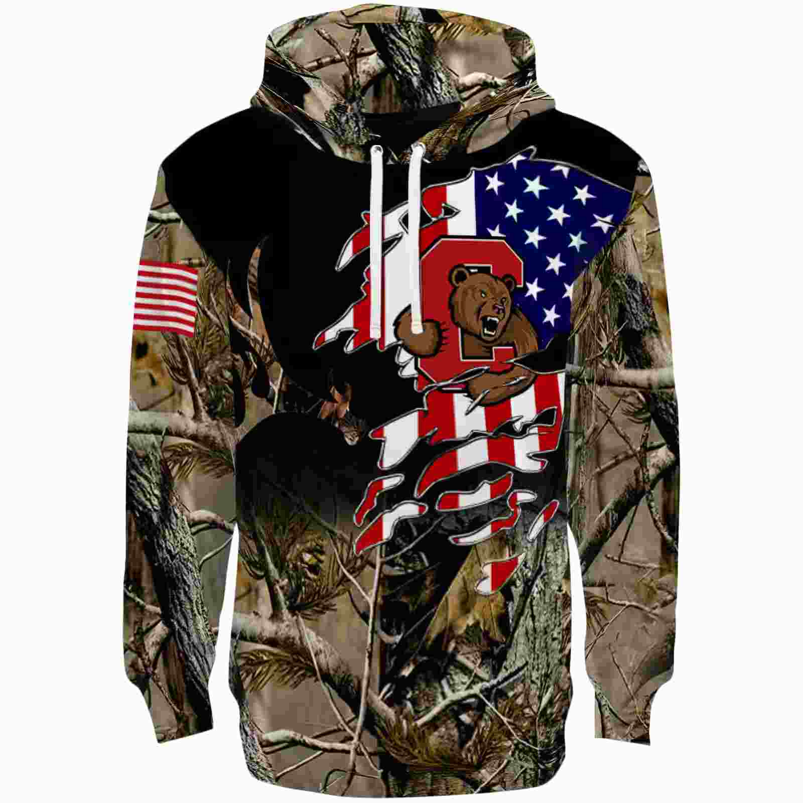 Custom Cornell Big Red Tree Camo Hoodie