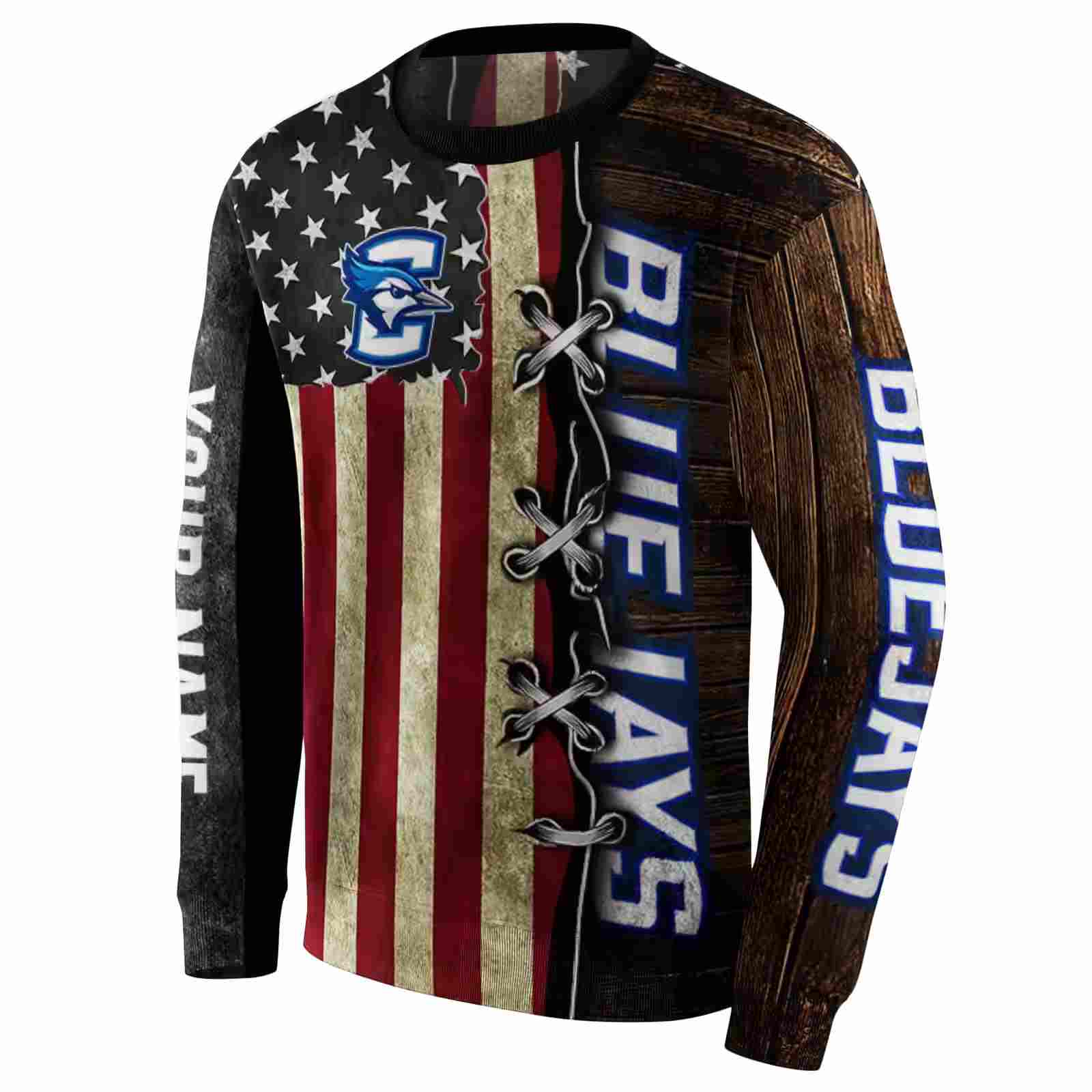 custom creighton bluejays american pride hoodie new arrival