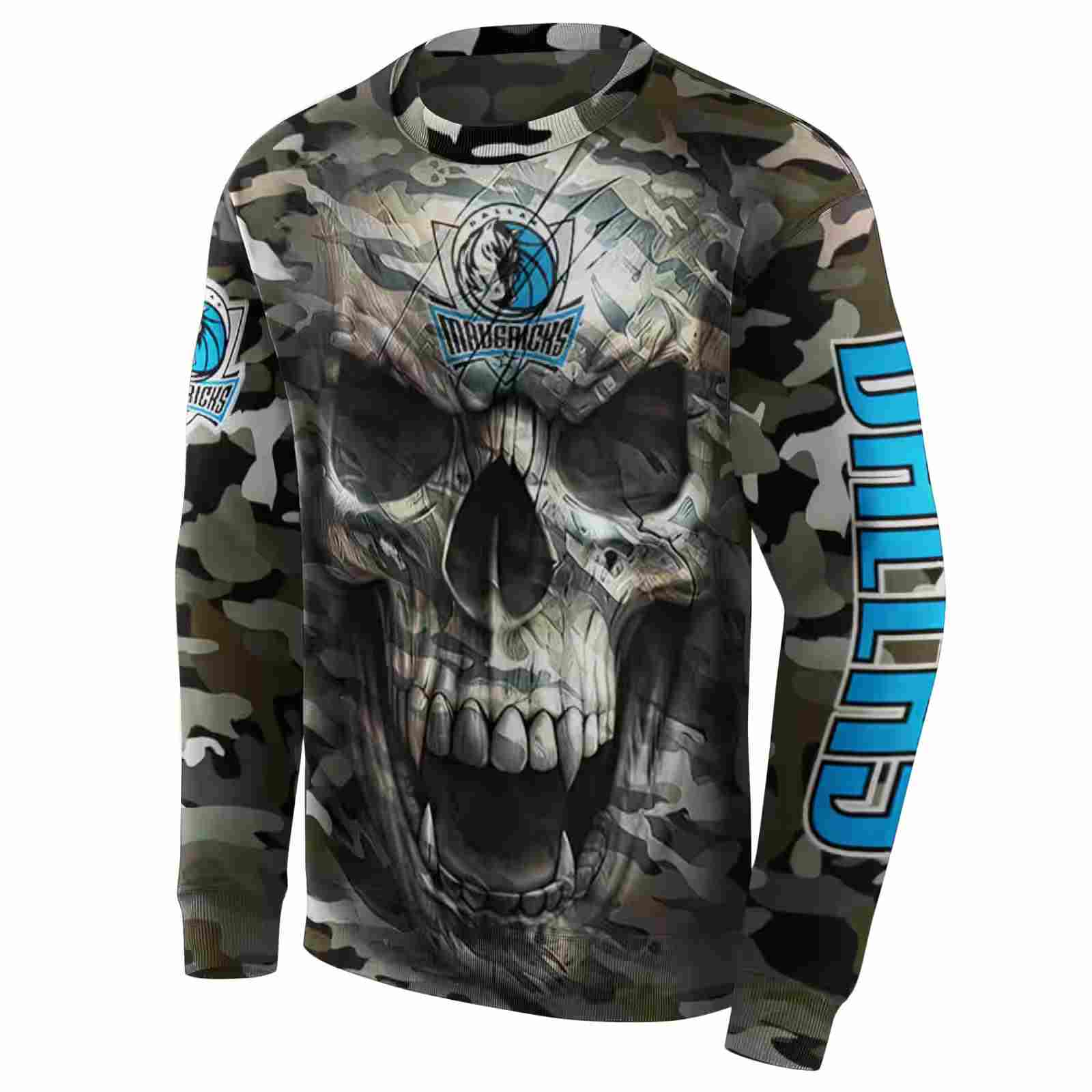 custom dallas mavericks camo skull hoodie new arrival