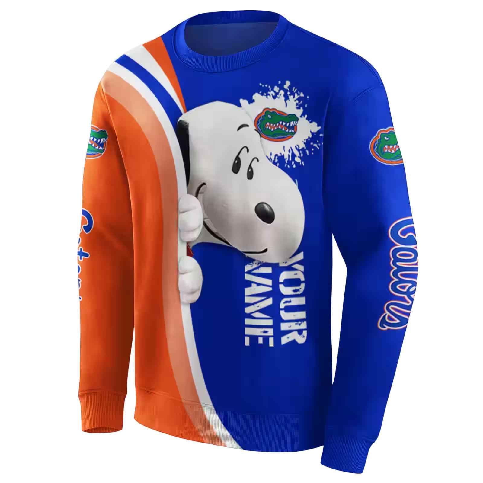 custom florida gators peeking snoopy blue hoodie new arrival