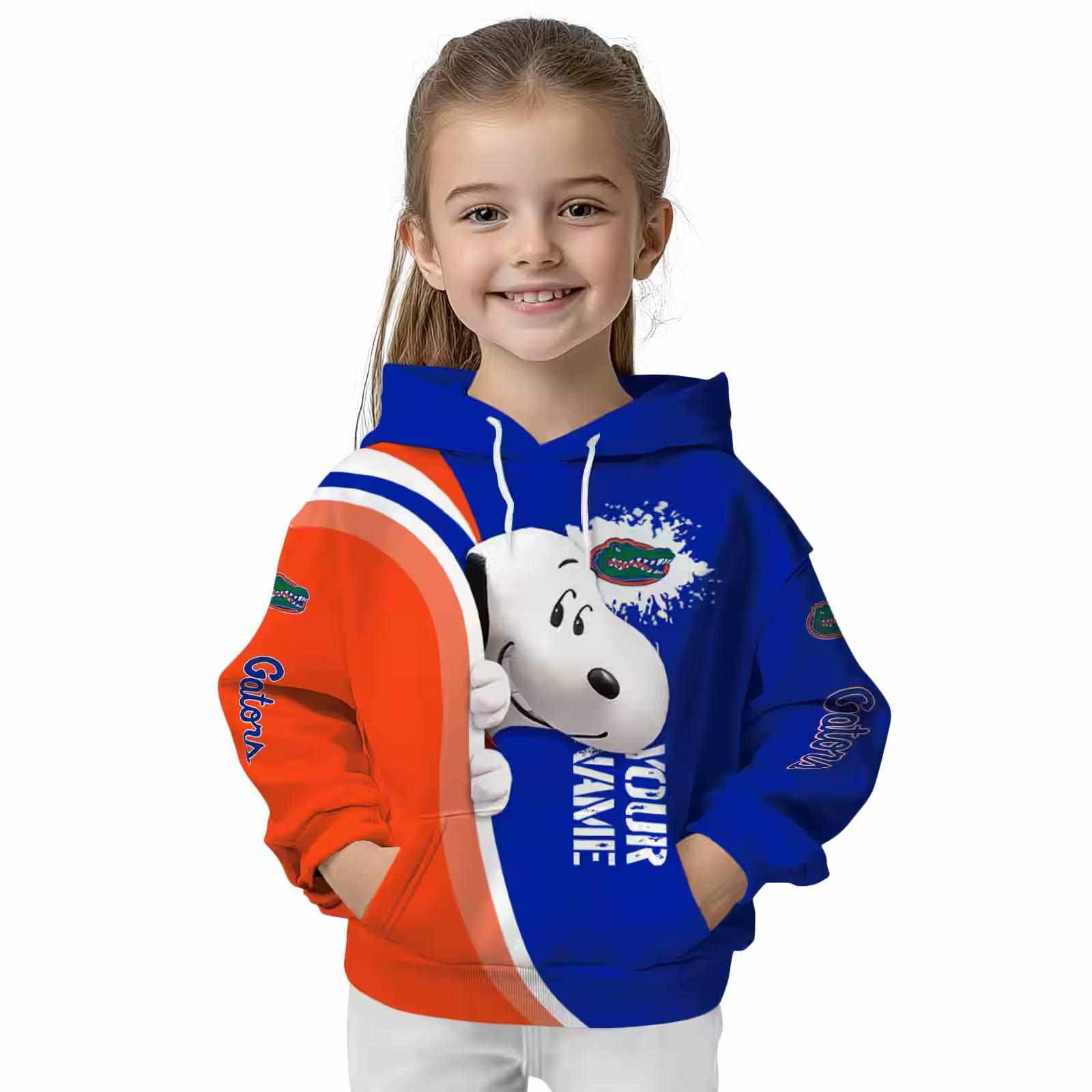 custom florida gators peeking snoopy blue hoodie top rated