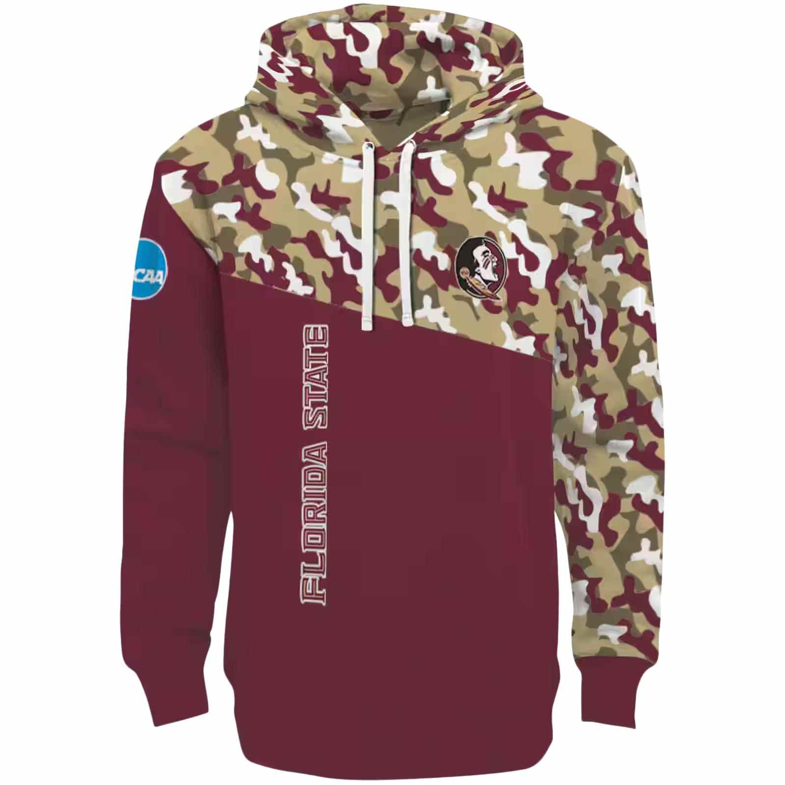Custom Florida State Seminoles Camo Pattern Garnet Hoodie