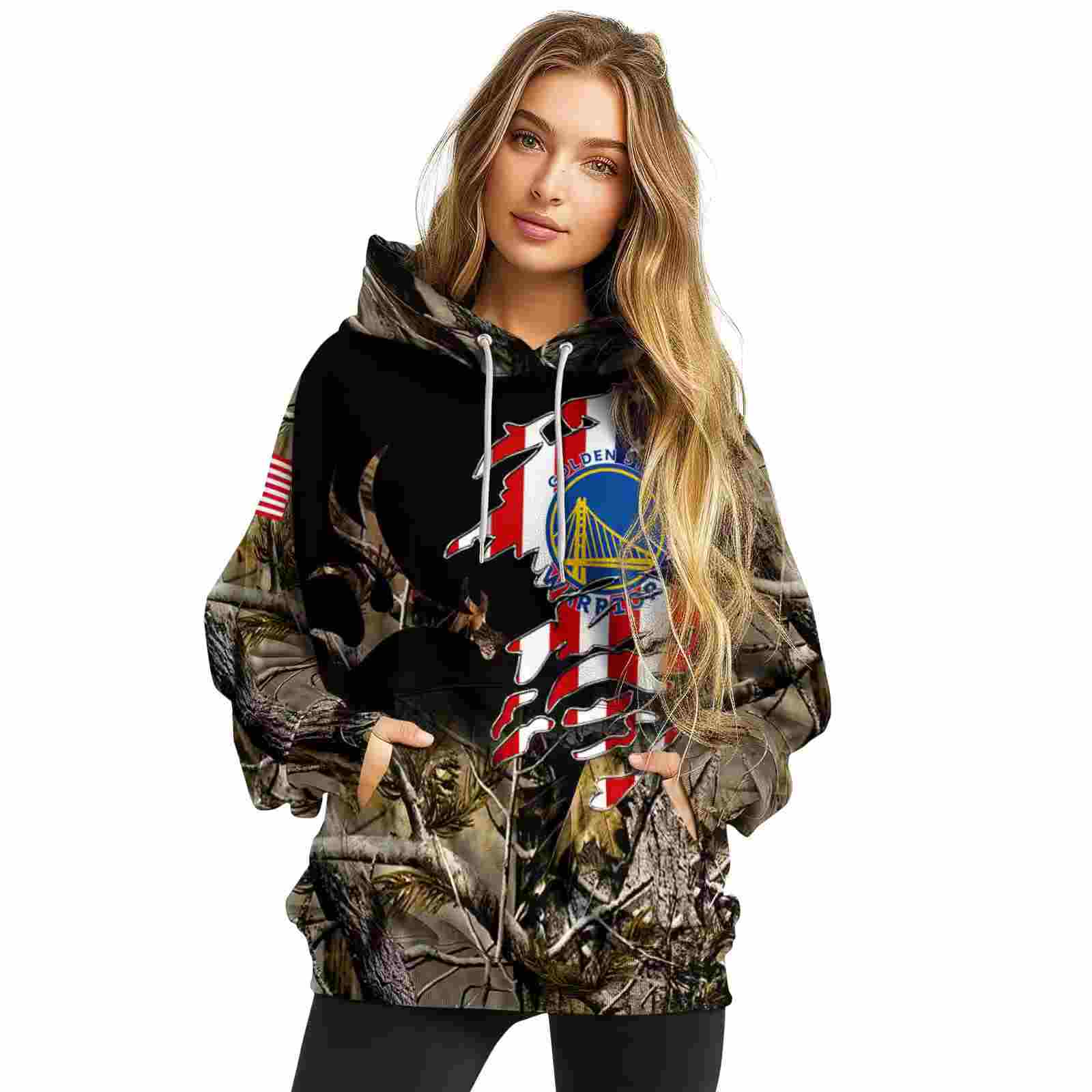 custom golden state warriors tree camo hoodie high quality