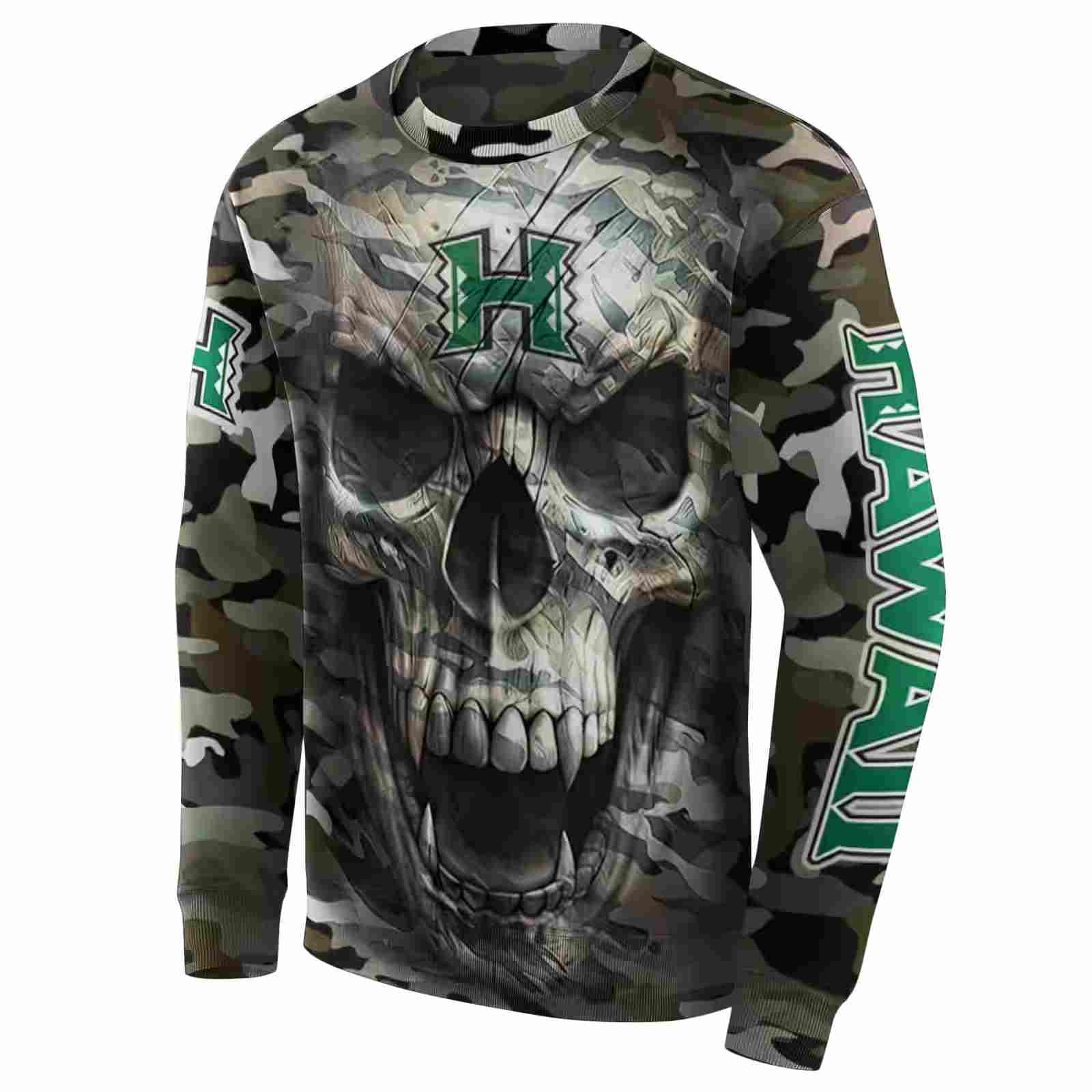 custom hawaii rainbow warriors camo skull hoodie new arrival