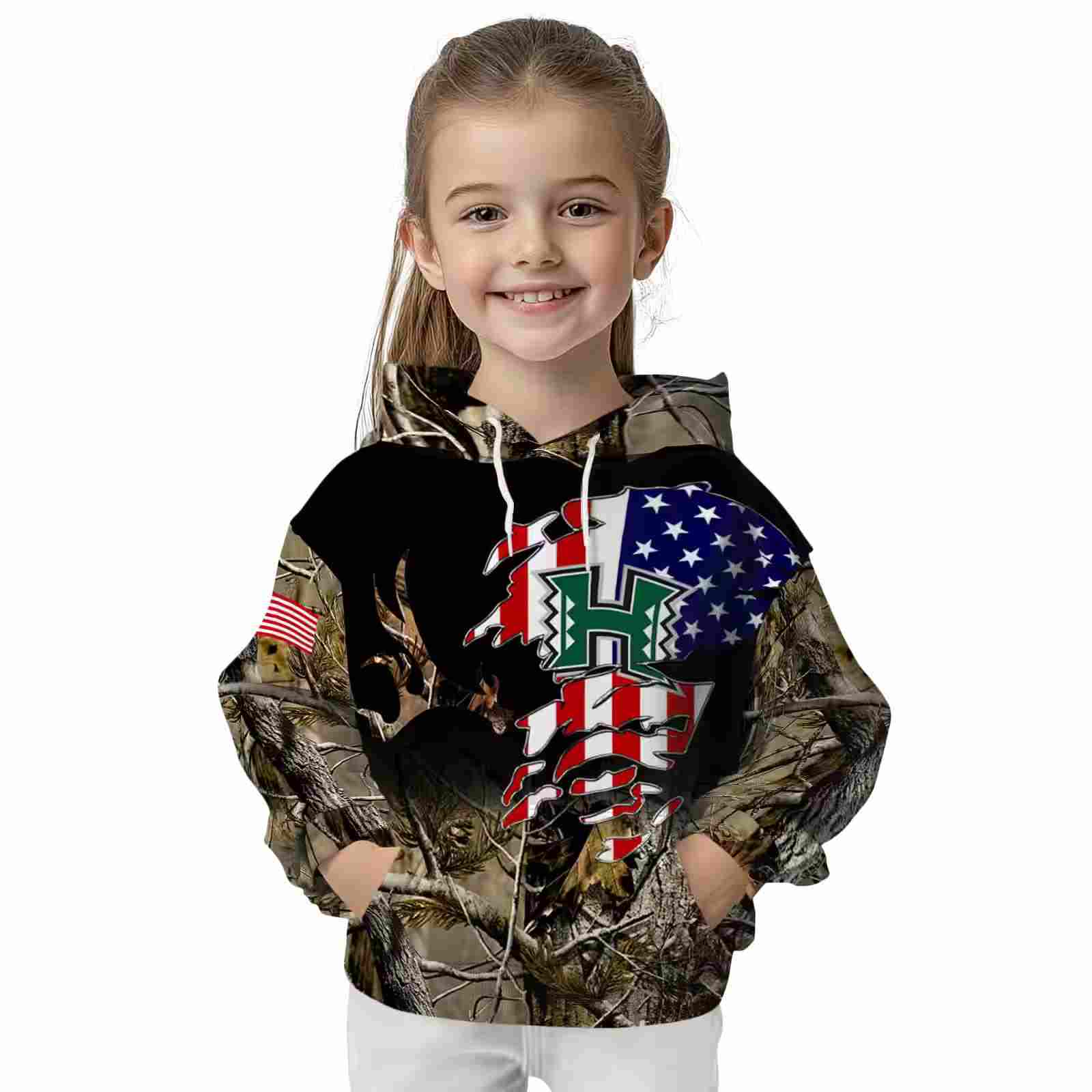 custom hawaii rainbow warriors tree camo hoodie top rated