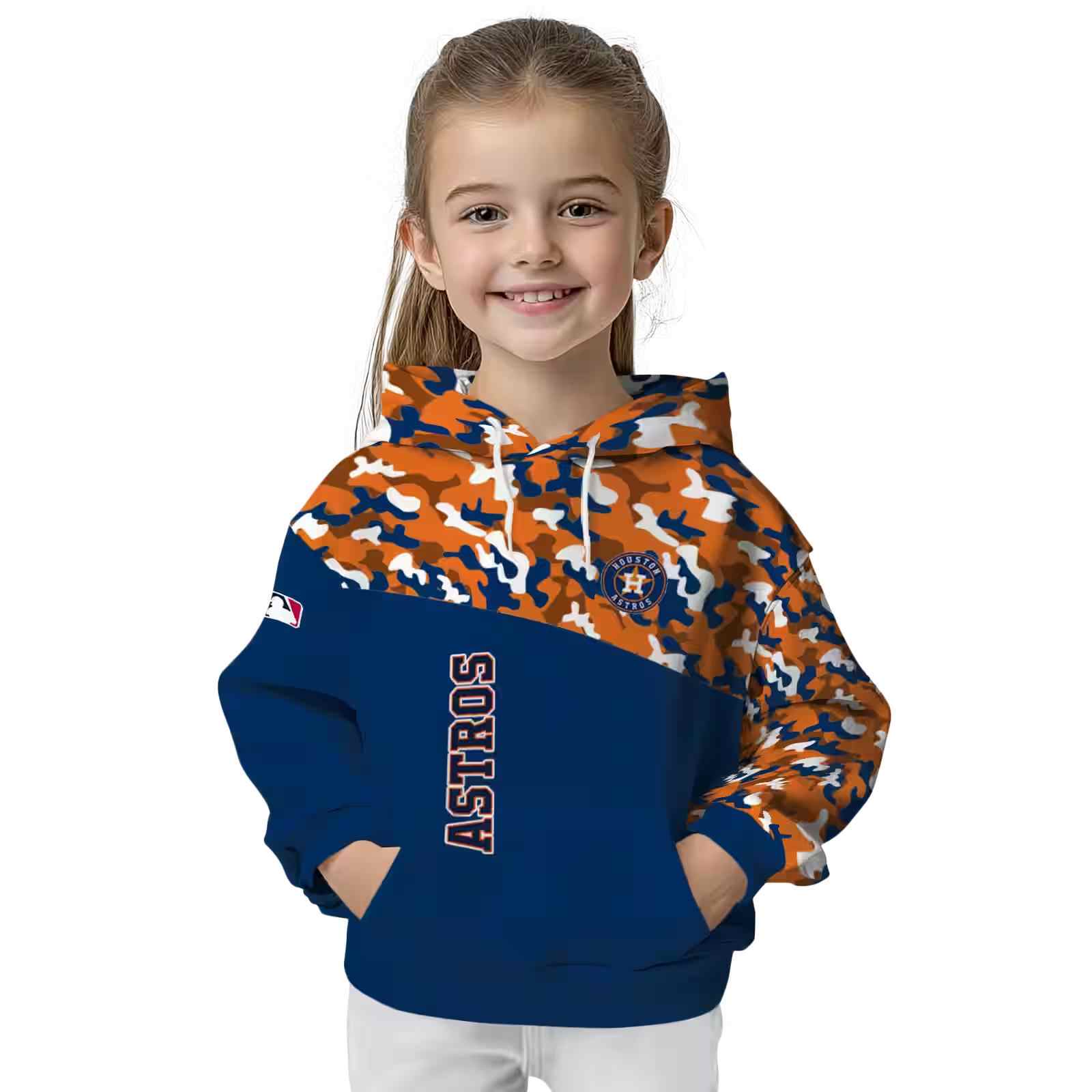 custom houston astros camo pattern blue hoodie top rated